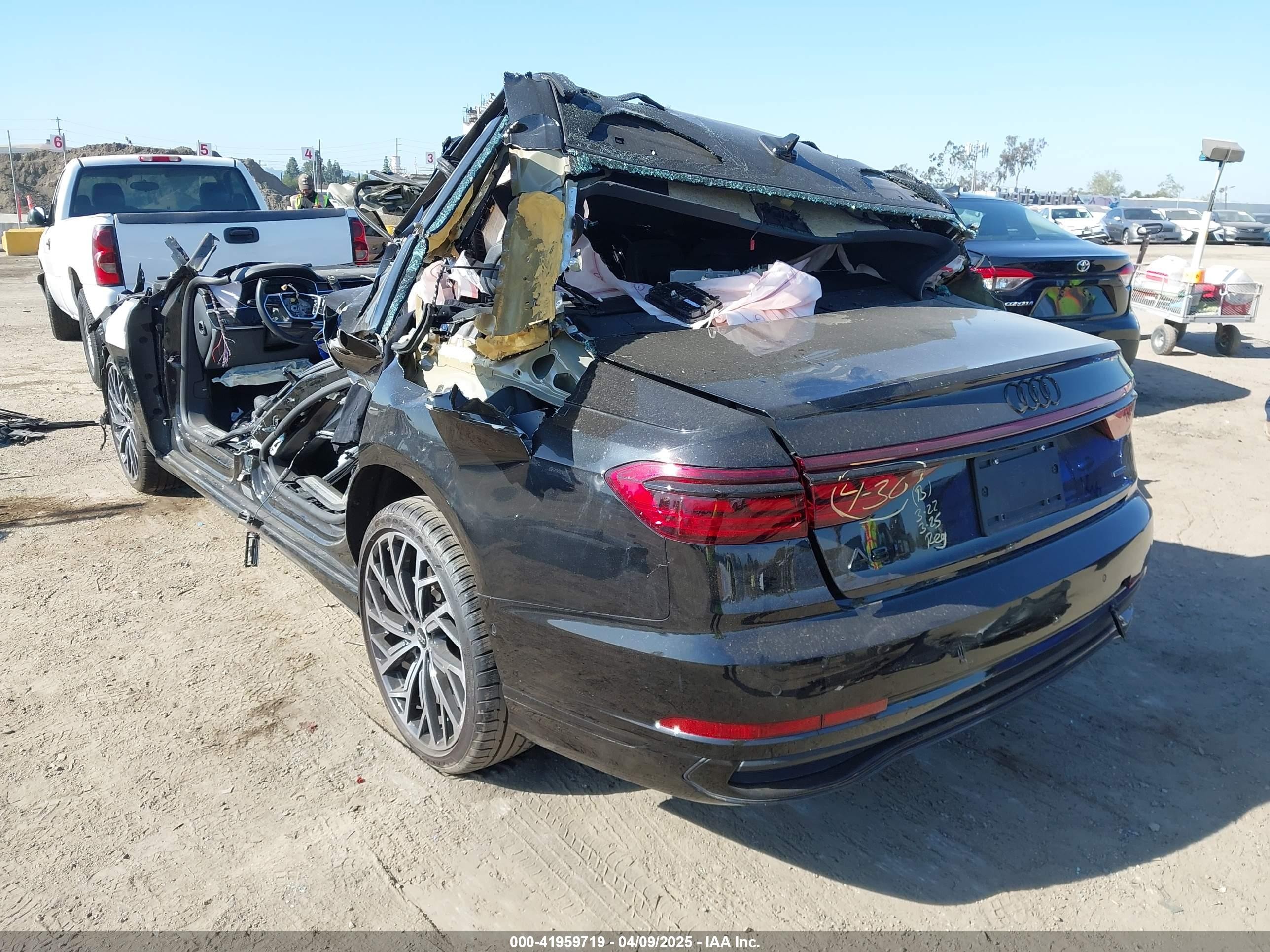 2024 Audi A8 L 55 Tfsi Quattro Tiptronic Black vin: WAULDAF86RN005110