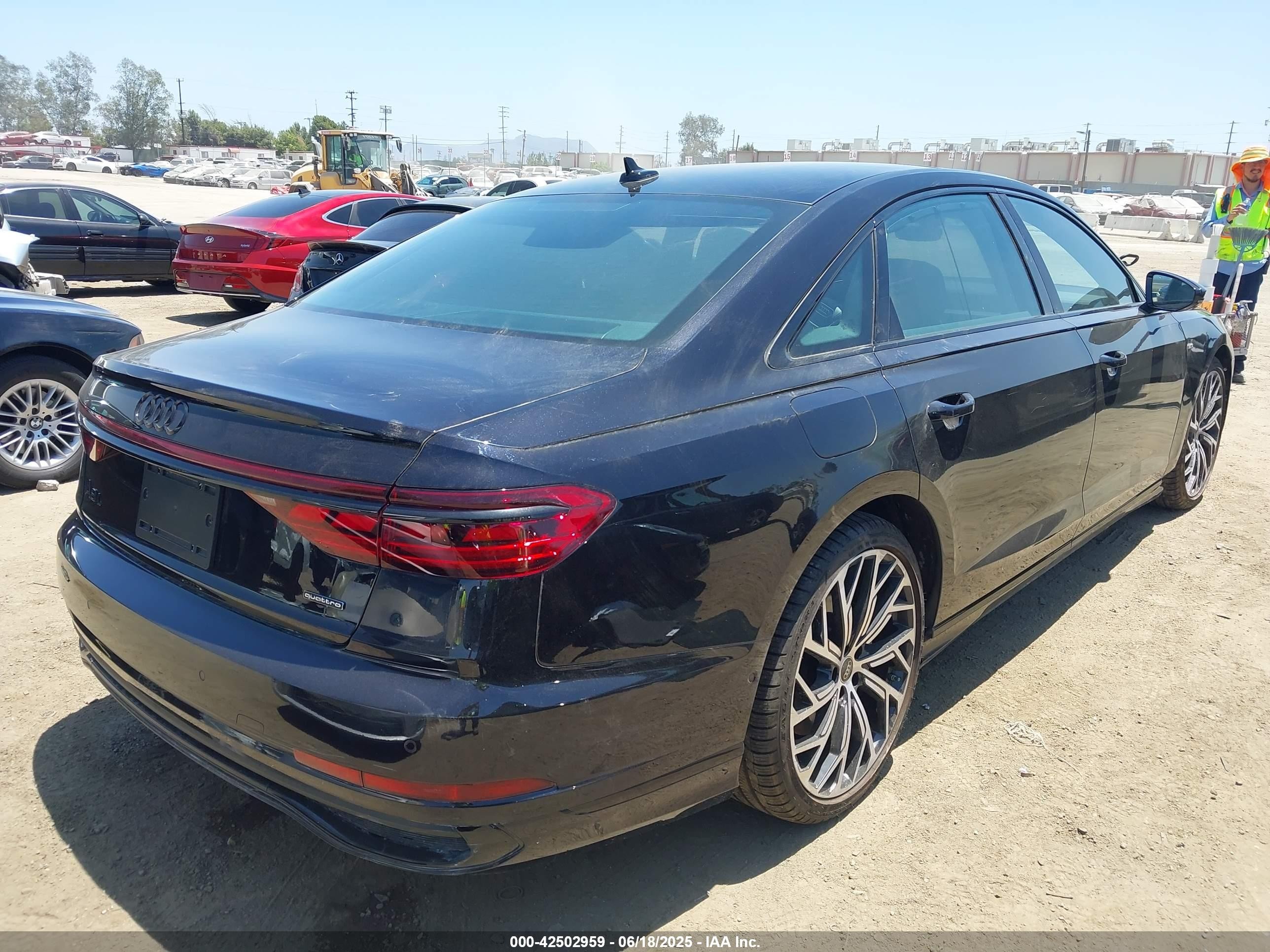 2024 Audi A8 L 55 Tfsi Quattro Tiptronic Black vin: WAULDAF89RN003075