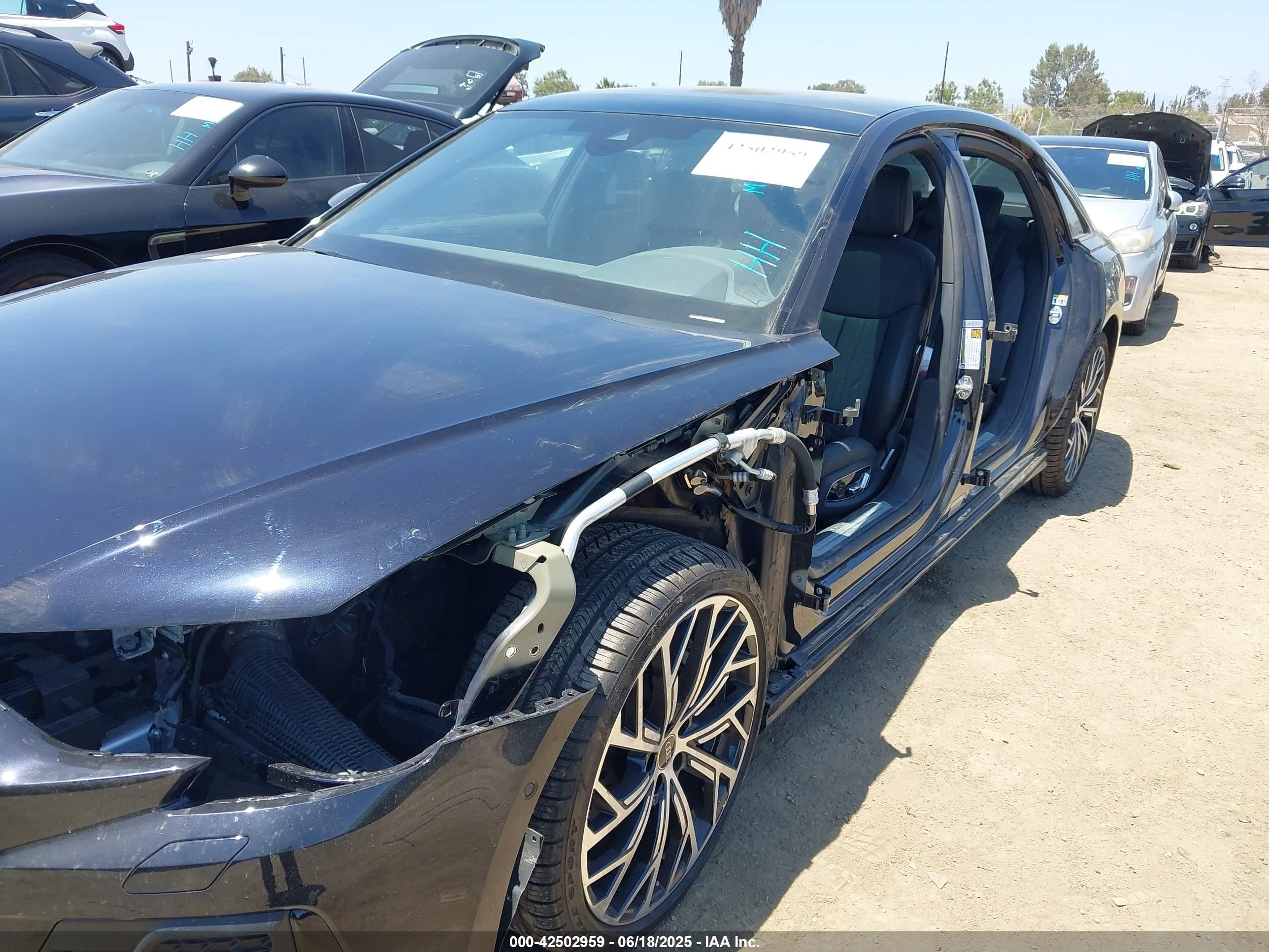 2024 Audi A8 L 55 Tfsi Quattro Tiptronic Black vin: WAULDAF89RN003075