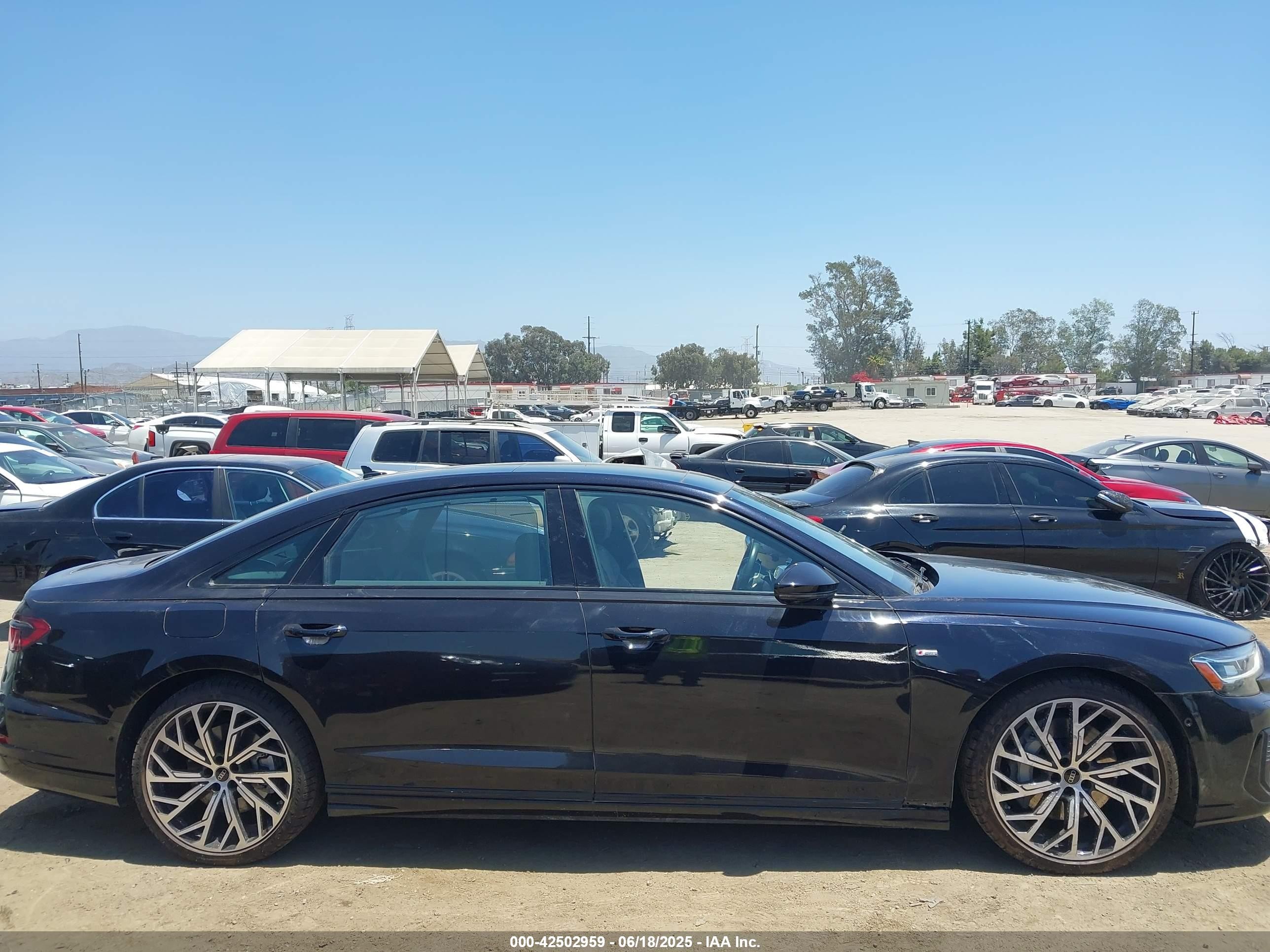2024 Audi A8 L 55 Tfsi Quattro Tiptronic Black vin: WAULDAF89RN003075