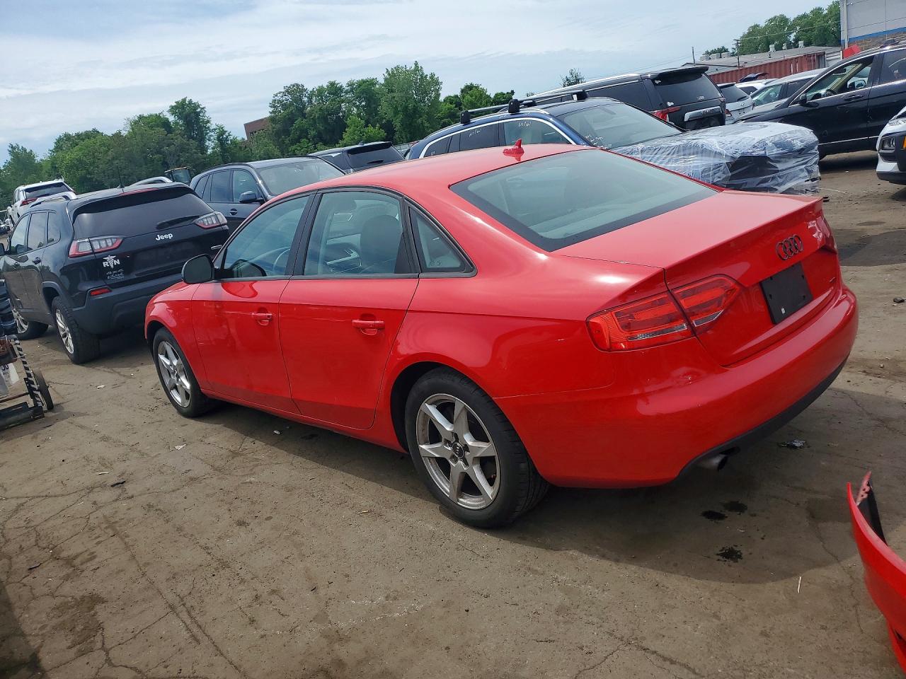 2009 Audi A4 2.0t Quattro Red vin: WAULF78K09N033510