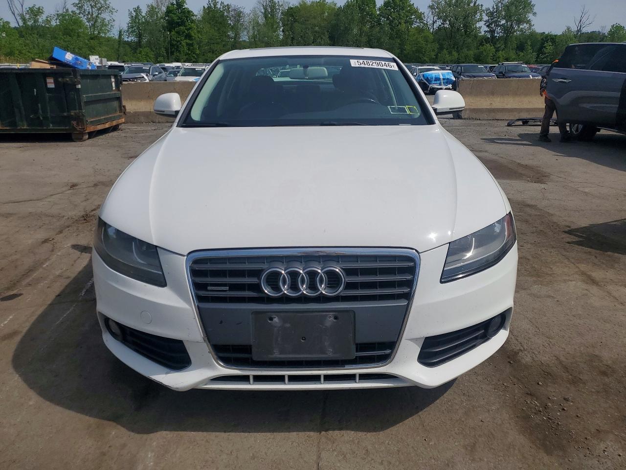2009 Audi A4 2.0t Quattro White vin: WAULF78K49N027063