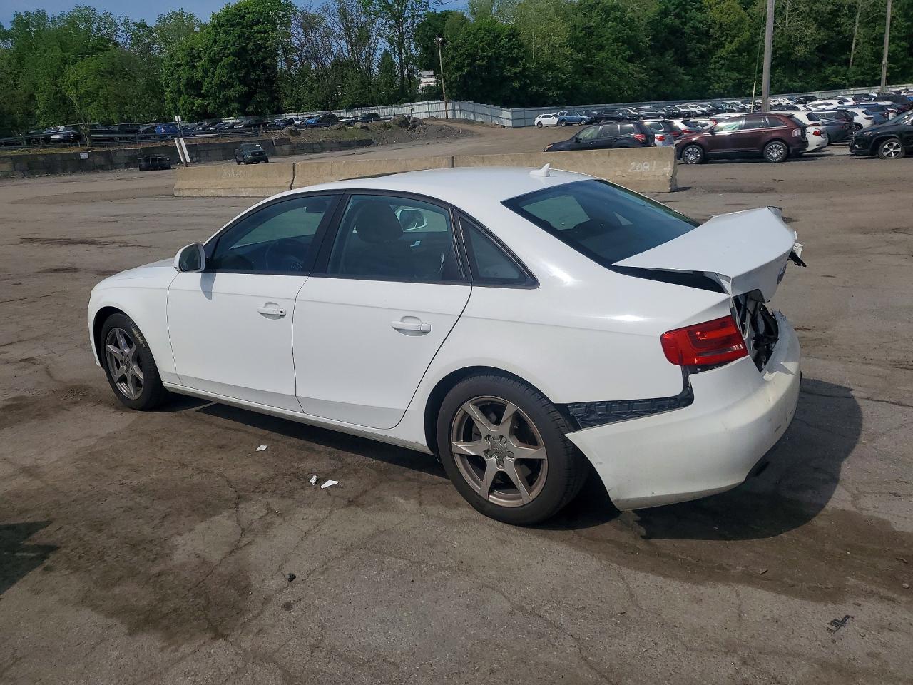 2009 Audi A4 2.0t Quattro White vin: WAULF78K49N027063