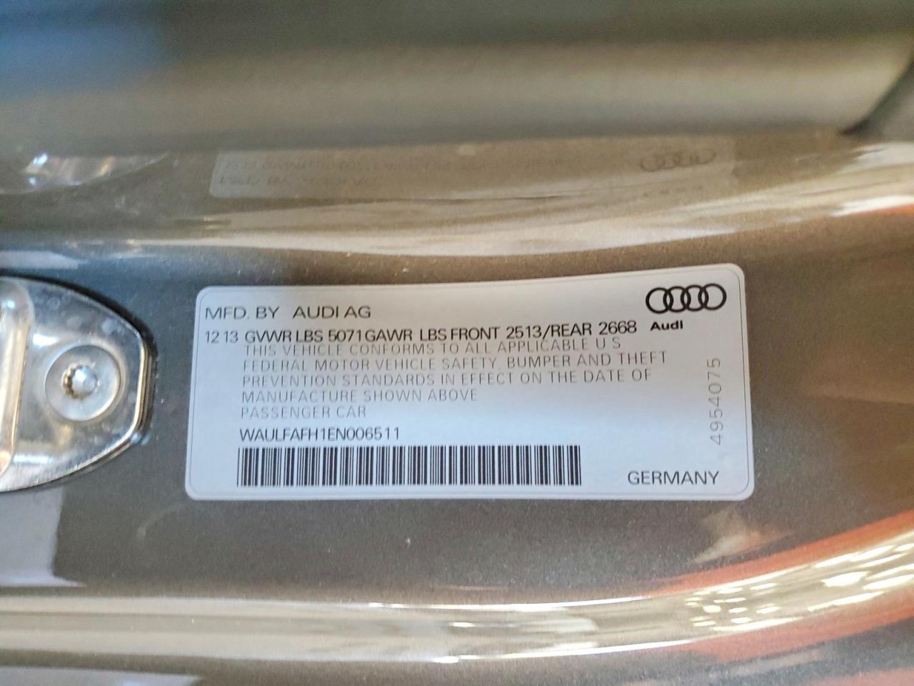 2014 Audi A5 Premium Plus Silver vin: WAULFAFH1EN006511