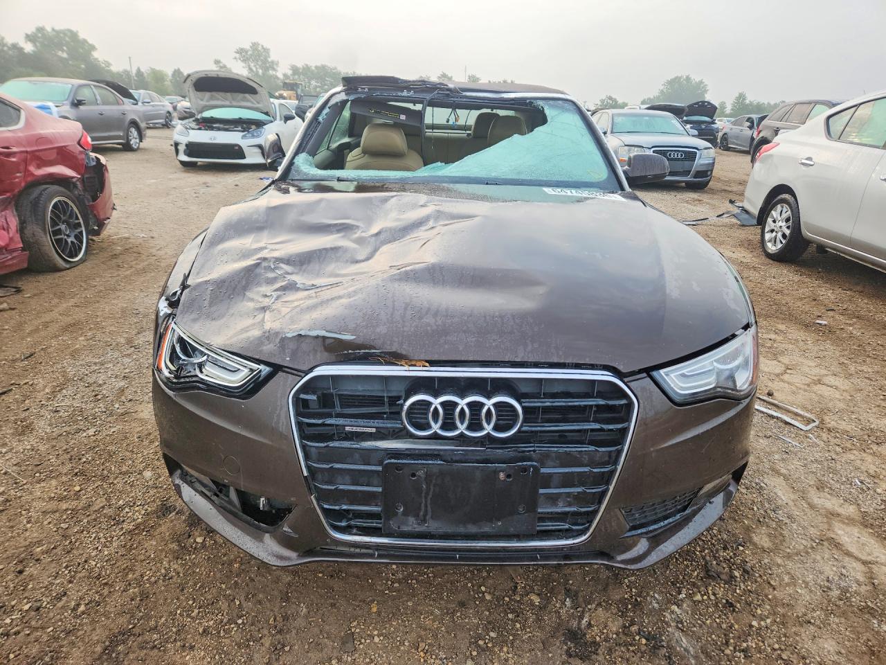 2014 Audi A5 Premium Plus Brown vin: WAULFAFH2EN008168