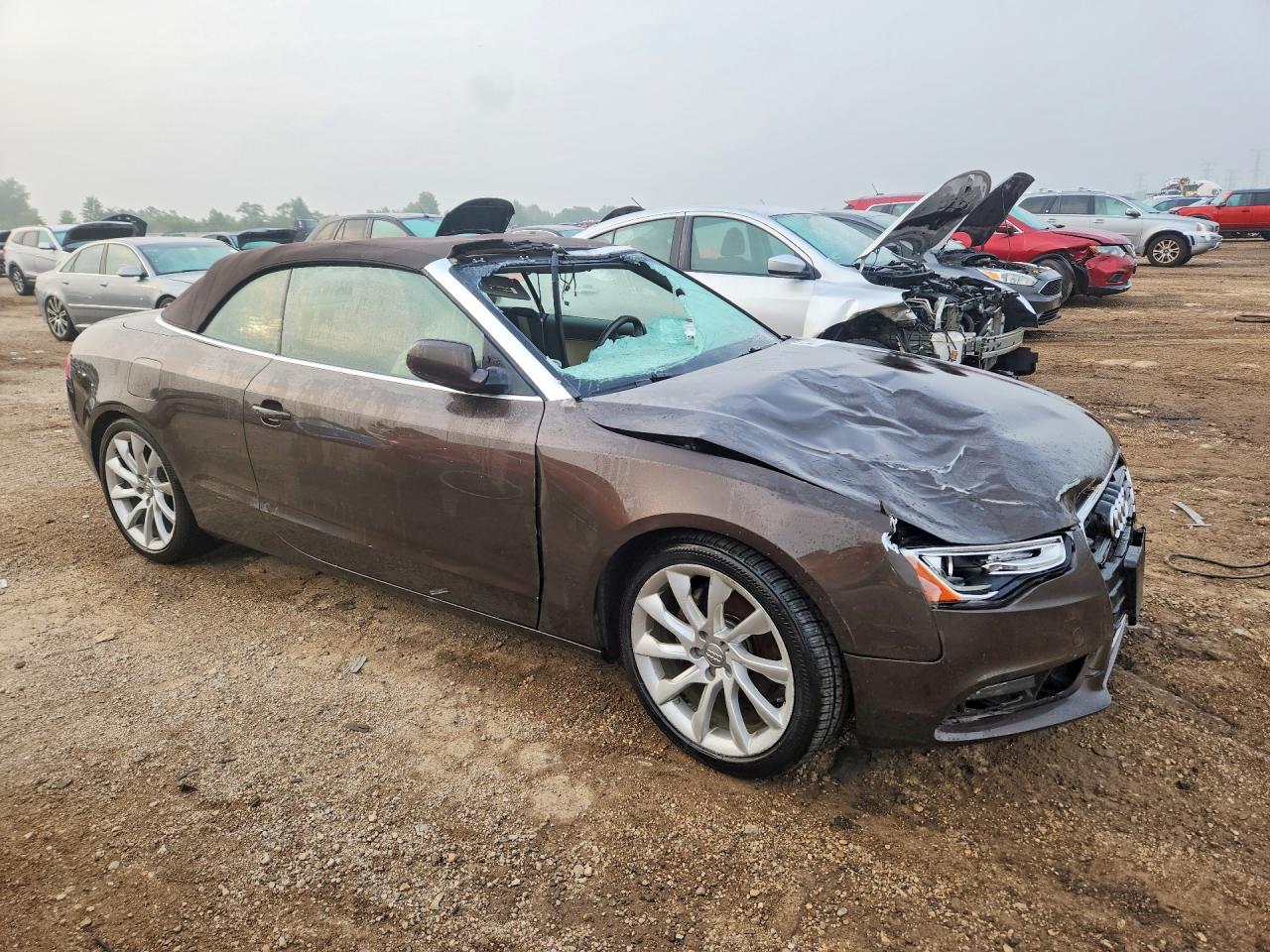 2014 Audi A5 Premium Plus Brown vin: WAULFAFH2EN008168