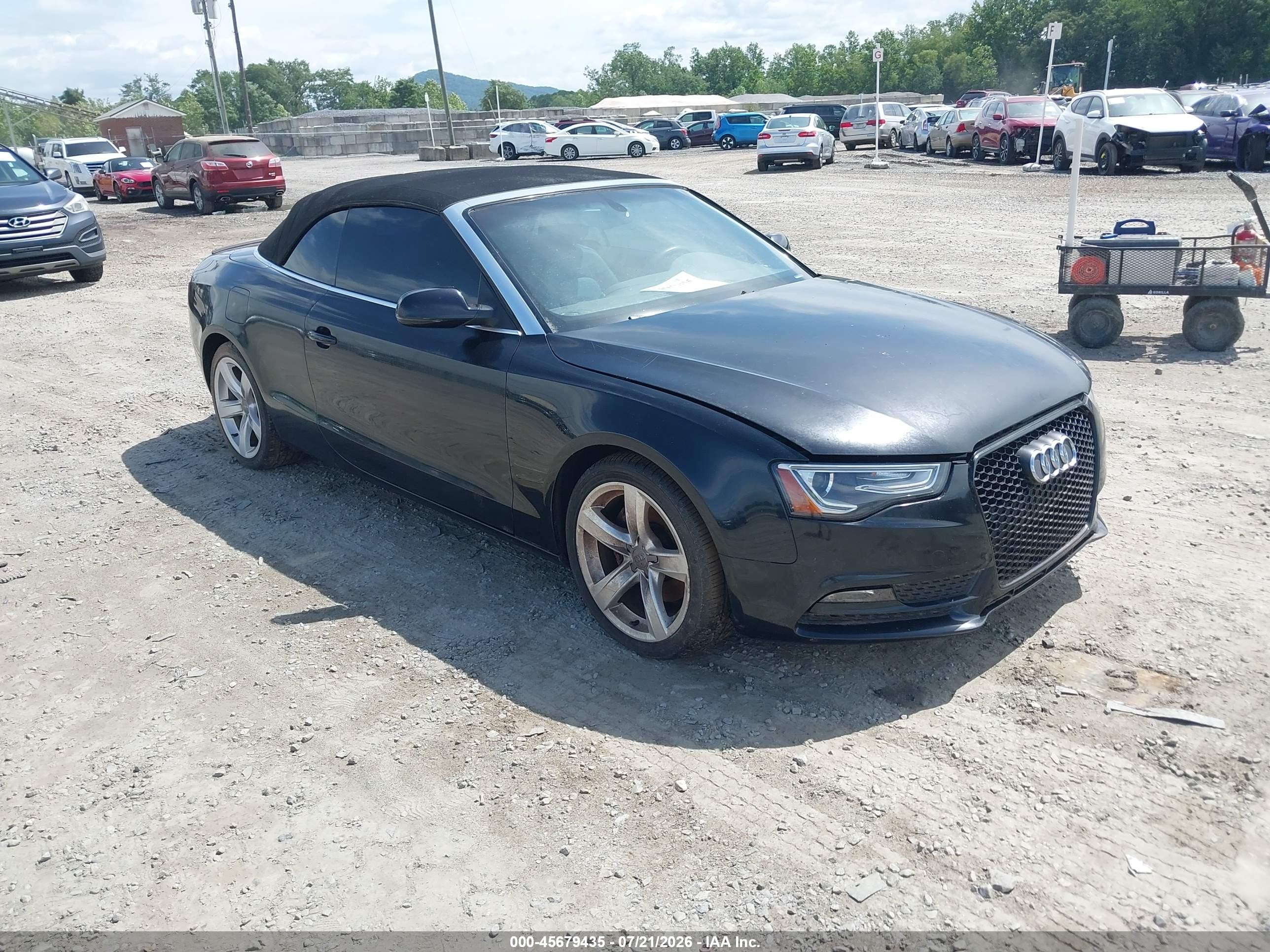 2014 Audi A5 2.0t Premium Black vin: WAULFAFH2EN013936