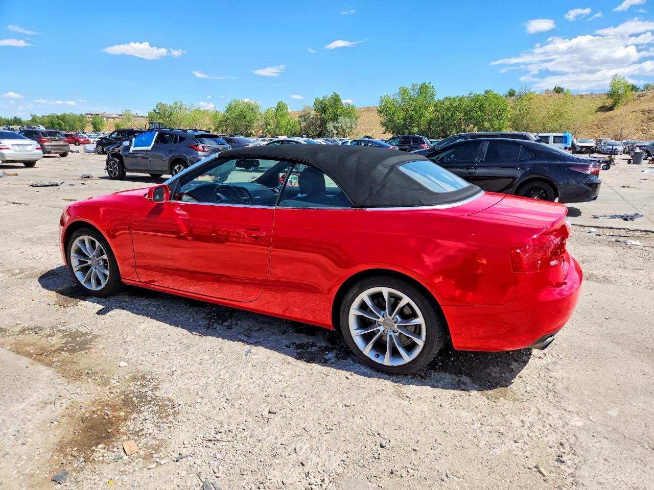 2014 Audi A5 Premium Plus Red vin: WAULFAFH4EN013923