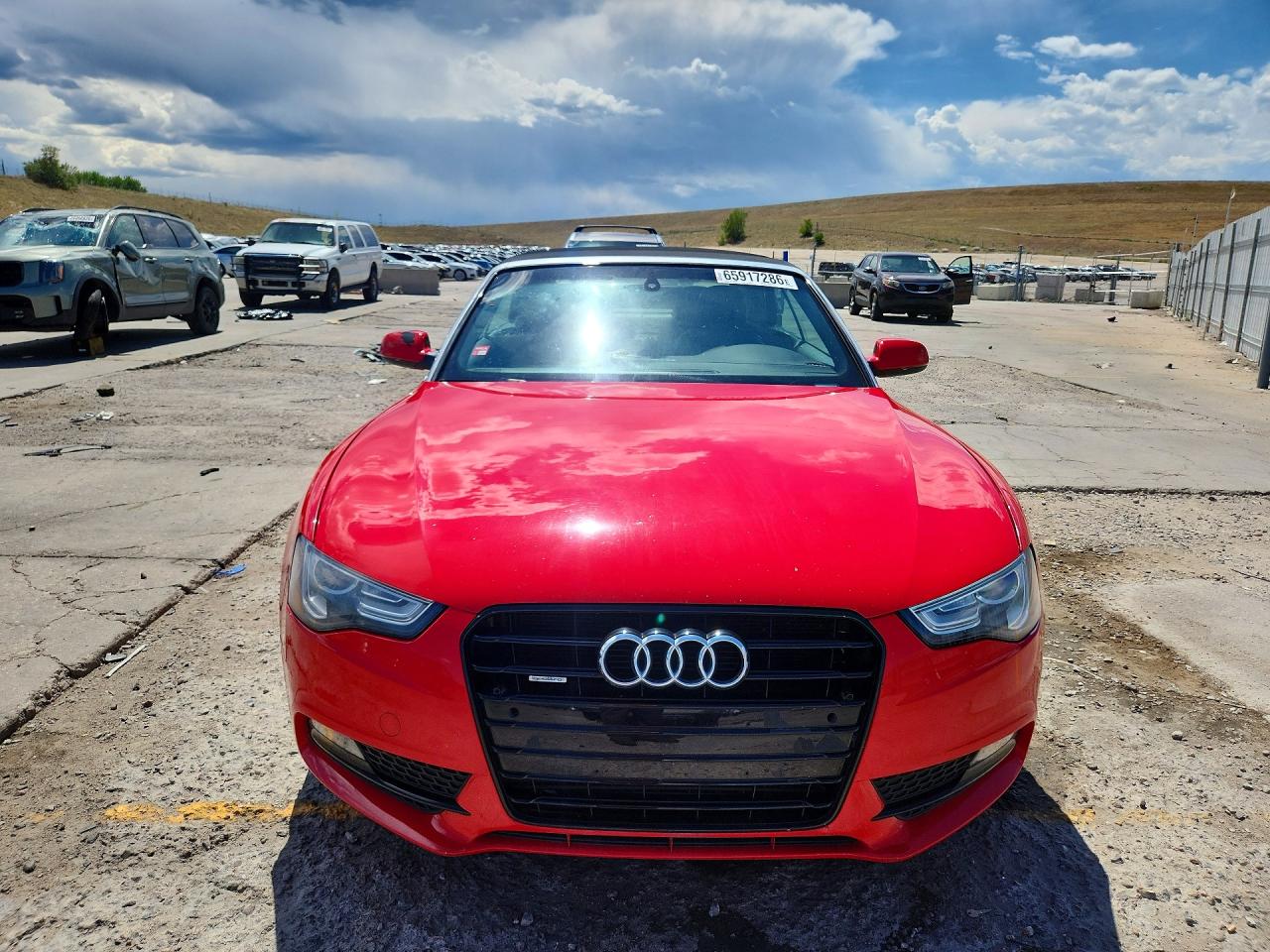2014 Audi A5 Premium Plus Red vin: WAULFAFH4EN013923