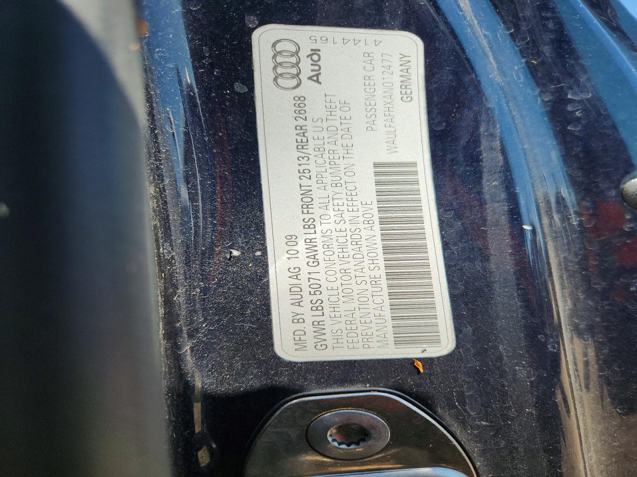 2010 Audi A5 Premium Plus Черный vin: WAULFAFHXAN012477