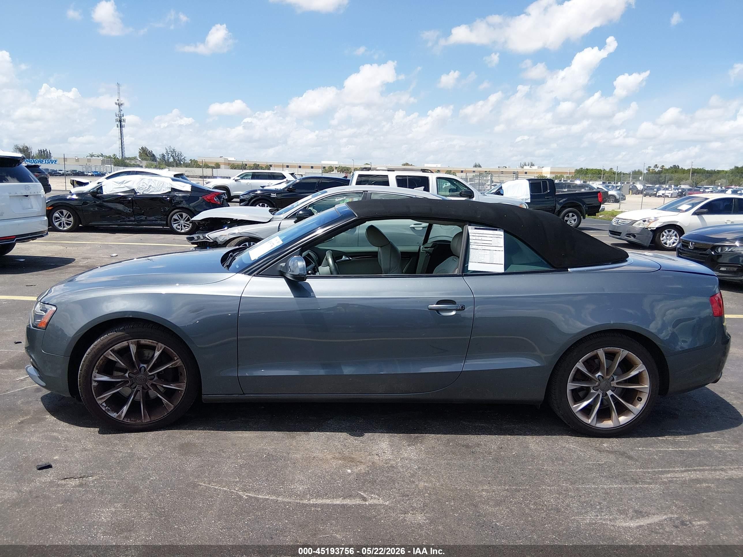 2013 Audi A5 2.0t Premium Gray vin: WAULFAFHXDN013178