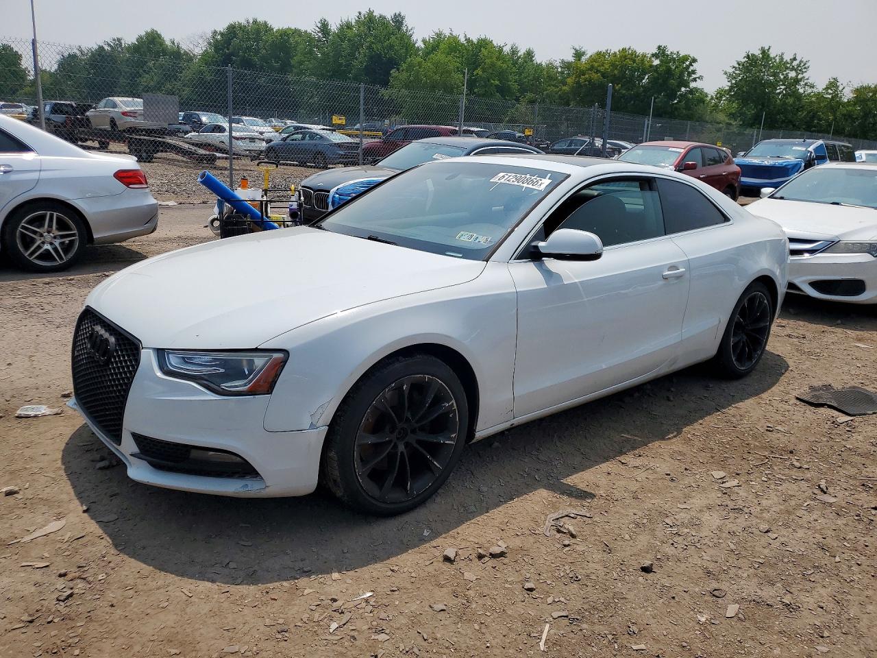 2013 Audi A5 Premium Plus White vin: WAULFAFR1DA045906