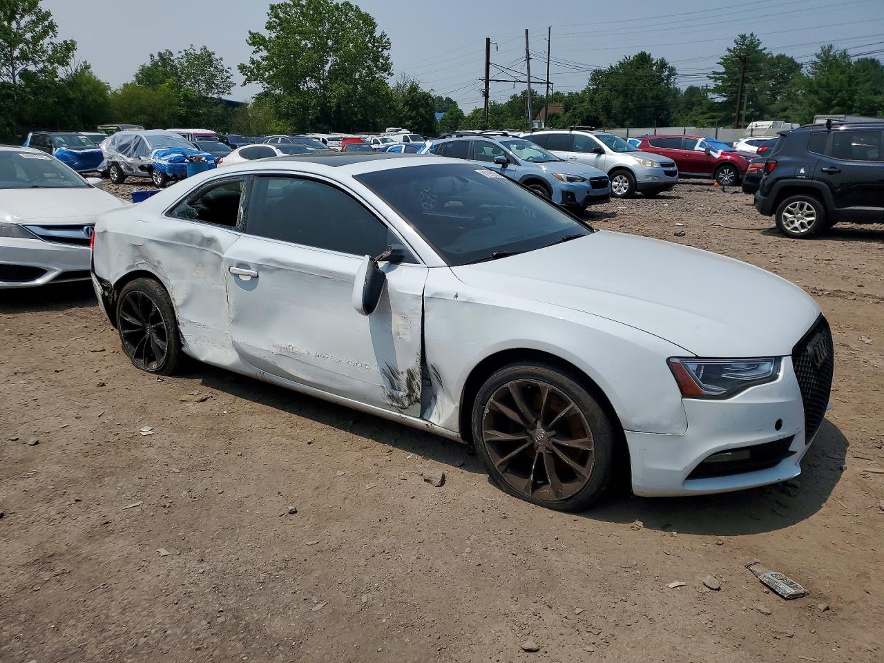 2013 Audi A5 Premium Plus White vin: WAULFAFR1DA045906