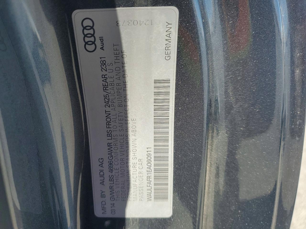 2014 Audi A5 Premium Plus Gray vin: WAULFAFR1EA060911