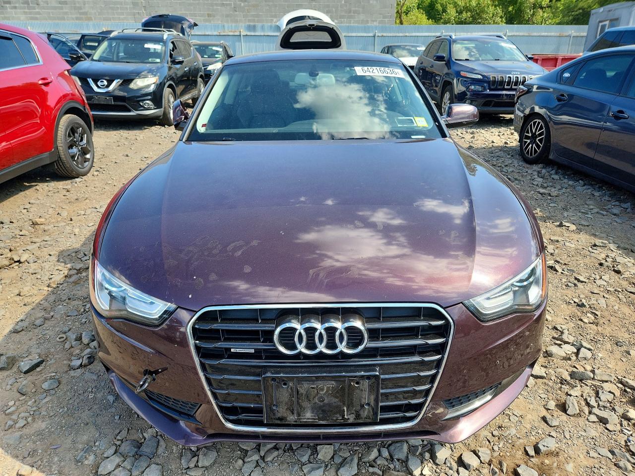 2014 Audi A5 Premium Plus Burgundy vin: WAULFAFR1EA071777