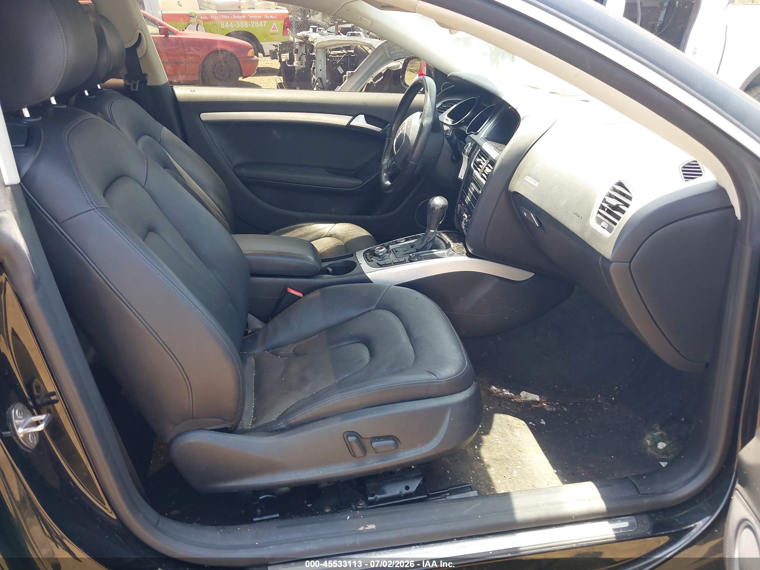 2012 Audi A5 2.0t Premium Plus Black vin: WAULFAFR2CA042575