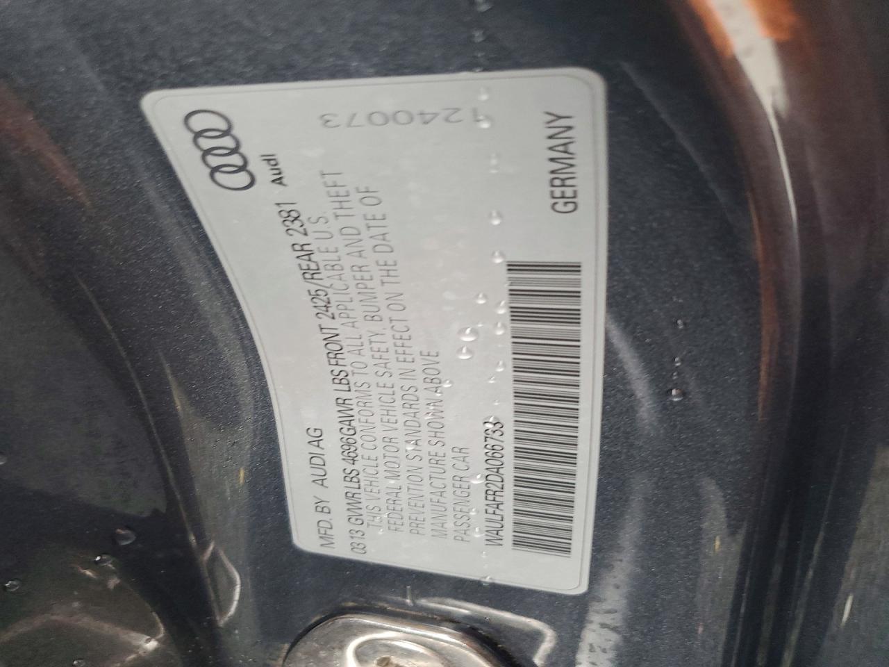 2013 Audi A5 Premium Plus Gray vin: WAULFAFR2DA066733