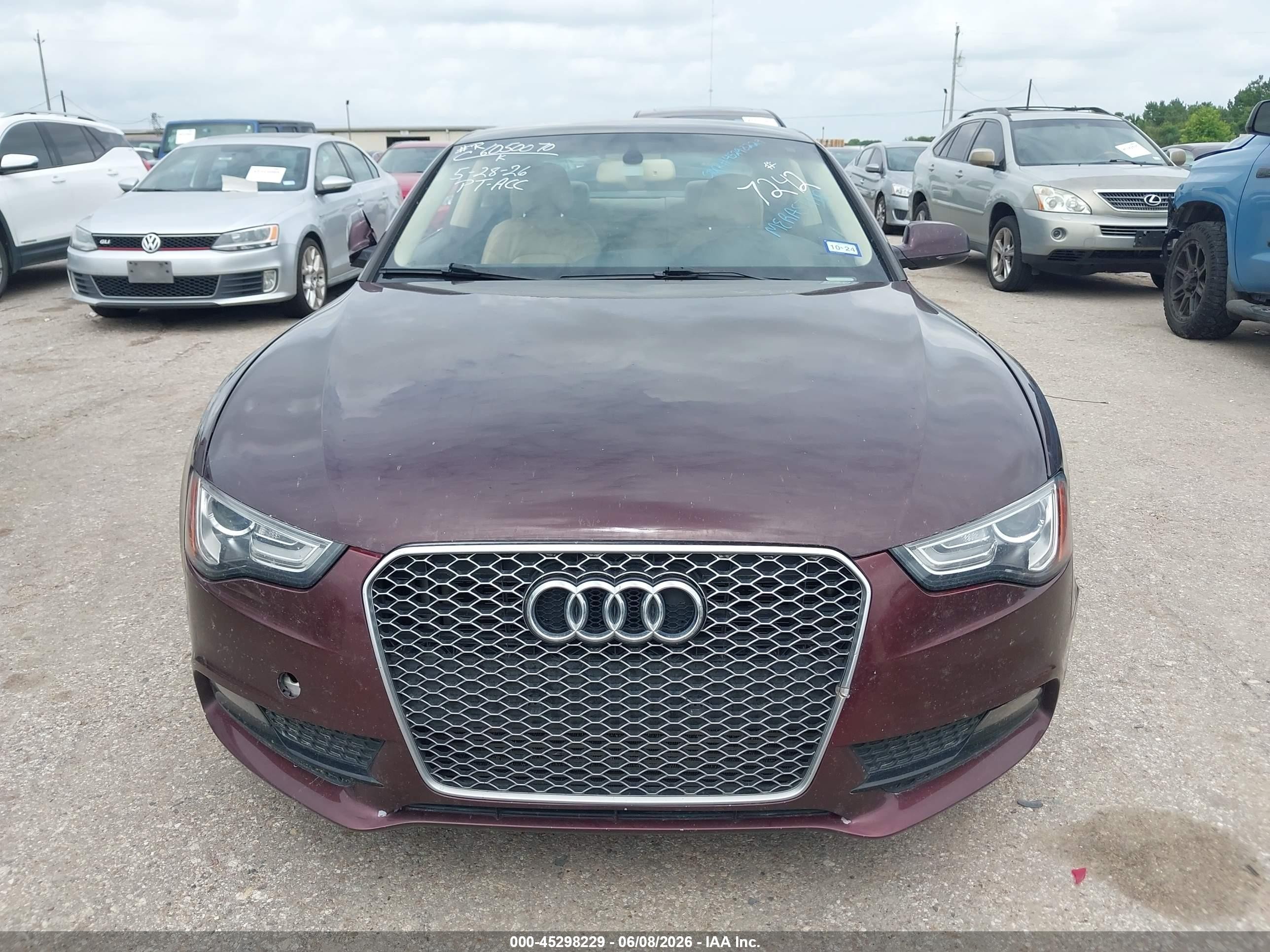2014 Audi A5 2.0t Premium Purple vin: WAULFAFR2EA057242