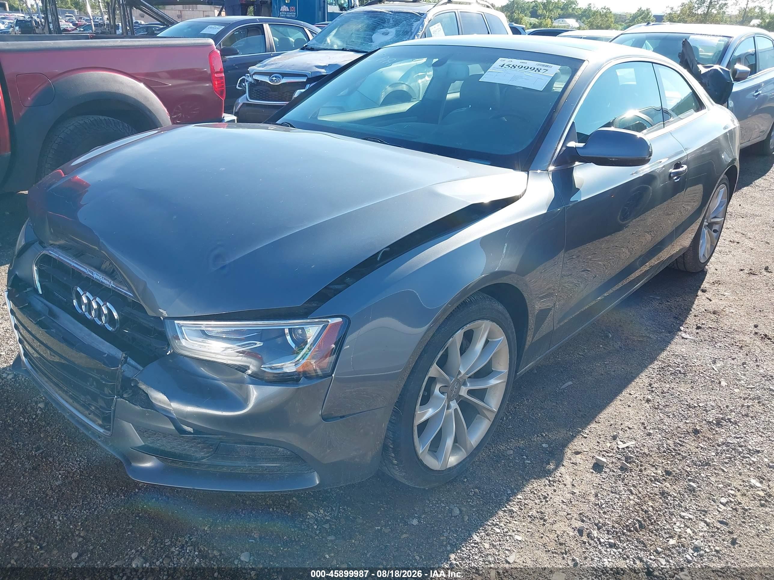 2014 Audi A5 2.0t Premium Gray vin: WAULFAFR2EA075269