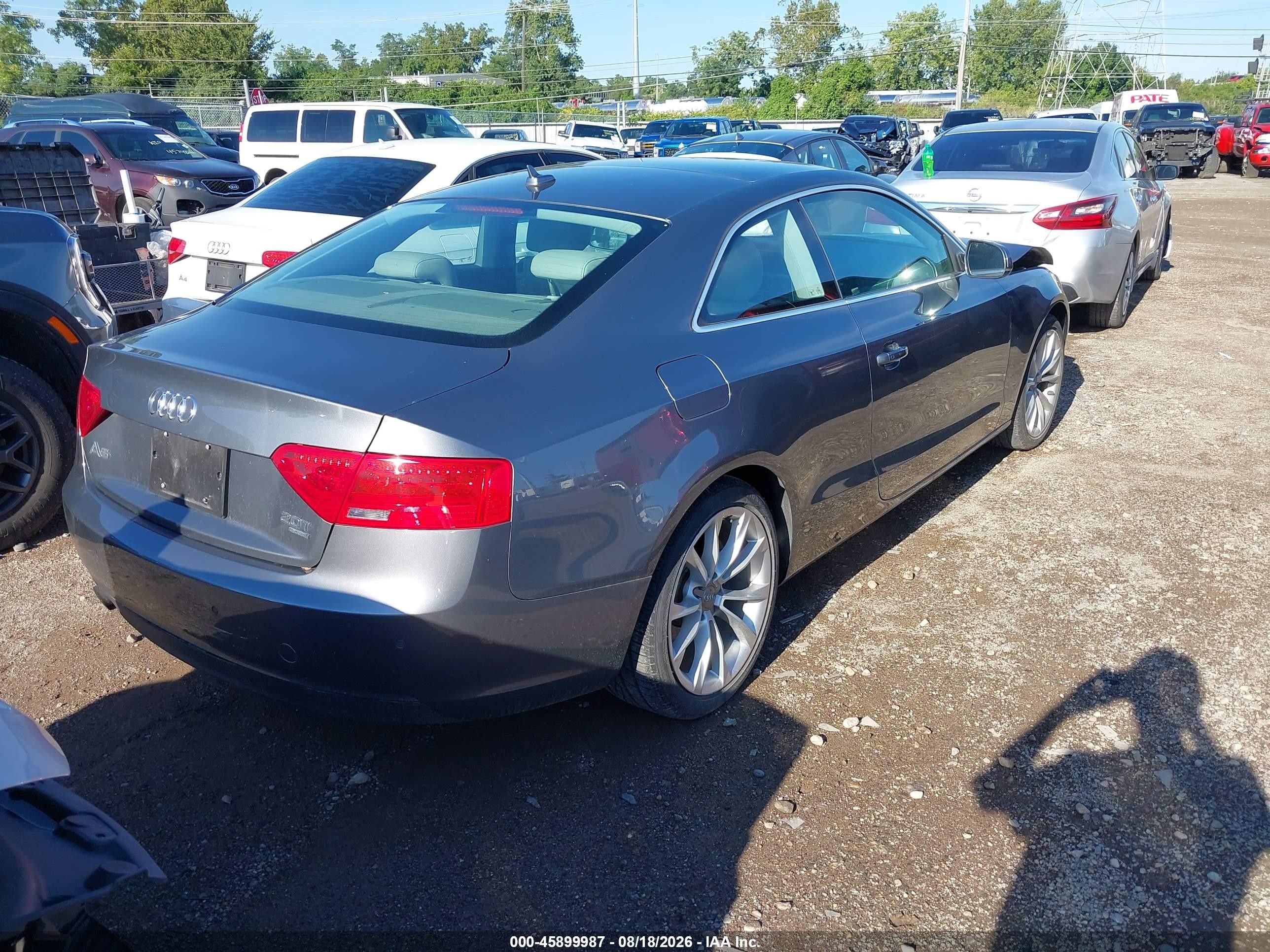 2014 Audi A5 2.0t Premium Gray vin: WAULFAFR2EA075269