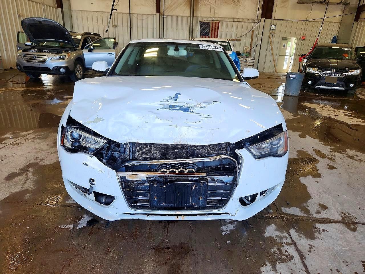 2013 Audi A5 Premium Plus White vin: WAULFAFR3DA054042