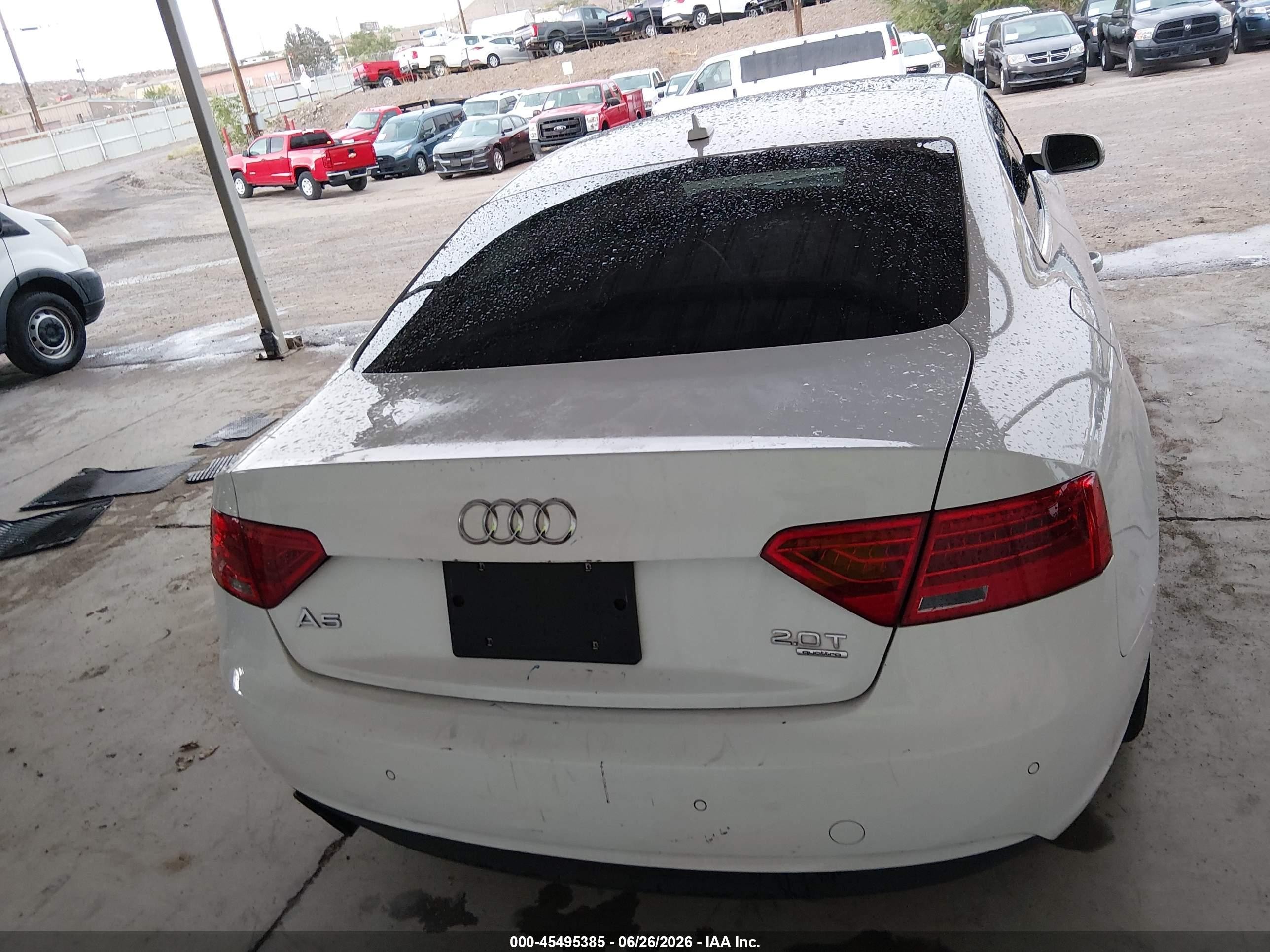 2014 Audi A5 2.0t Premium White vin: WAULFAFR3EA013718