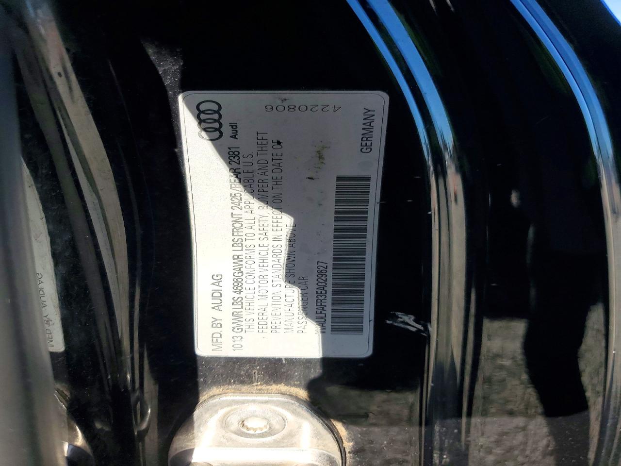 2014 Audi A5 Premium Plus Black vin: WAULFAFR3EA029627