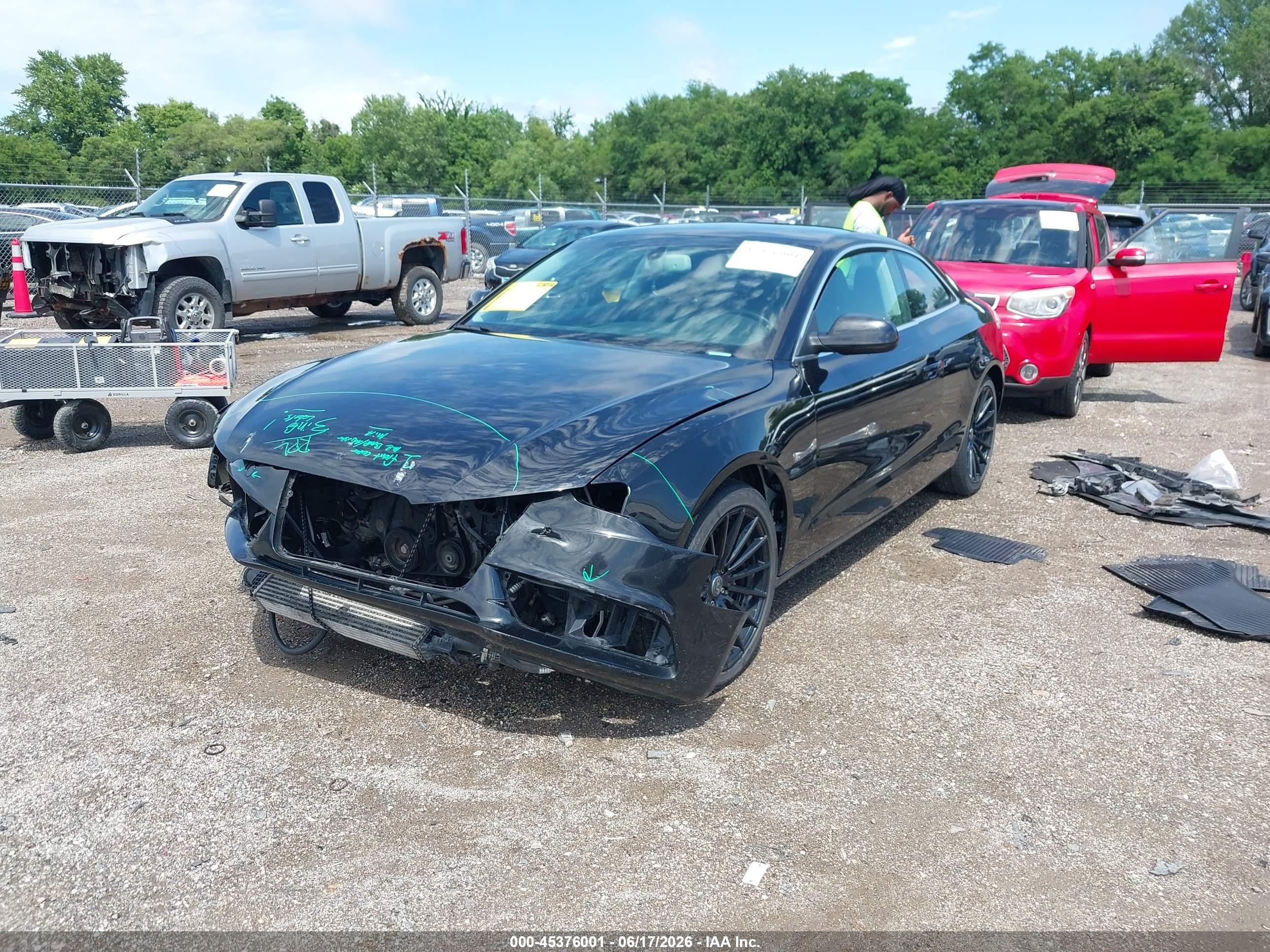 2014 Audi A5 2.0t Premium Black vin: WAULFAFR6EA024888