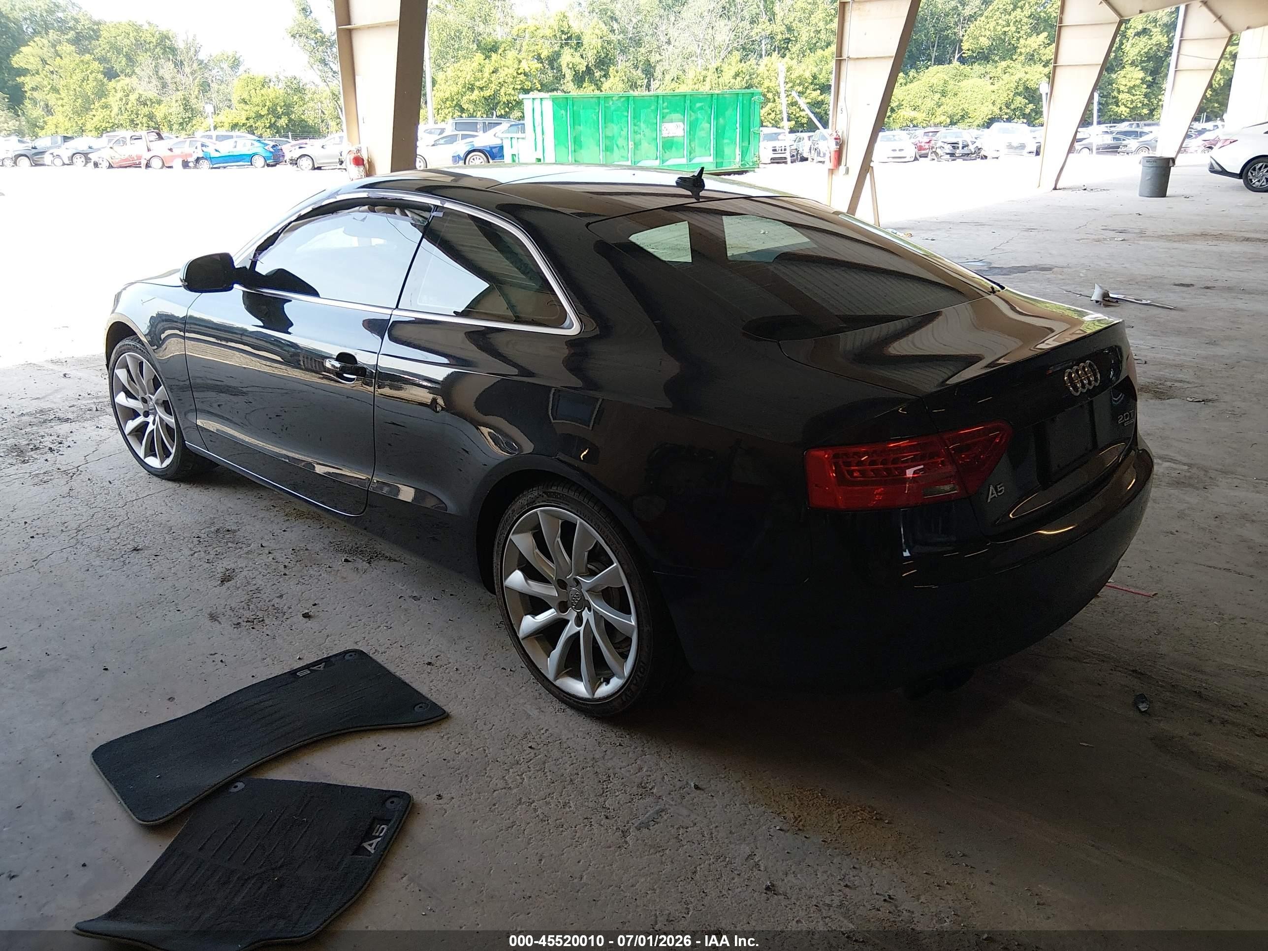 2013 Audi A5 2.0t Premium Black vin: WAULFAFR7DA057400