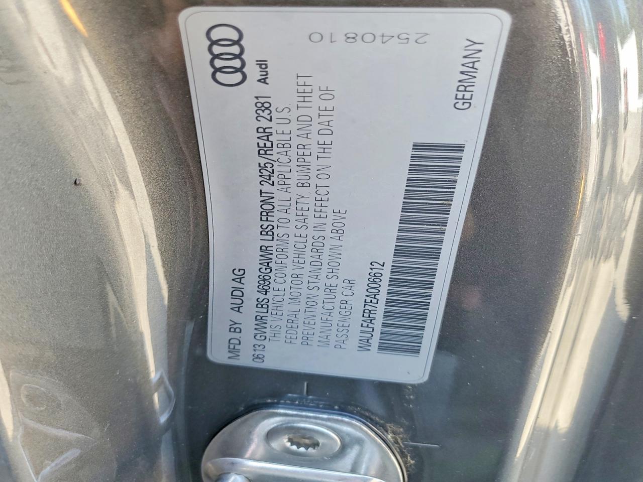 2014 Audi A5 Premium Plus Gray vin: WAULFAFR7EA006612