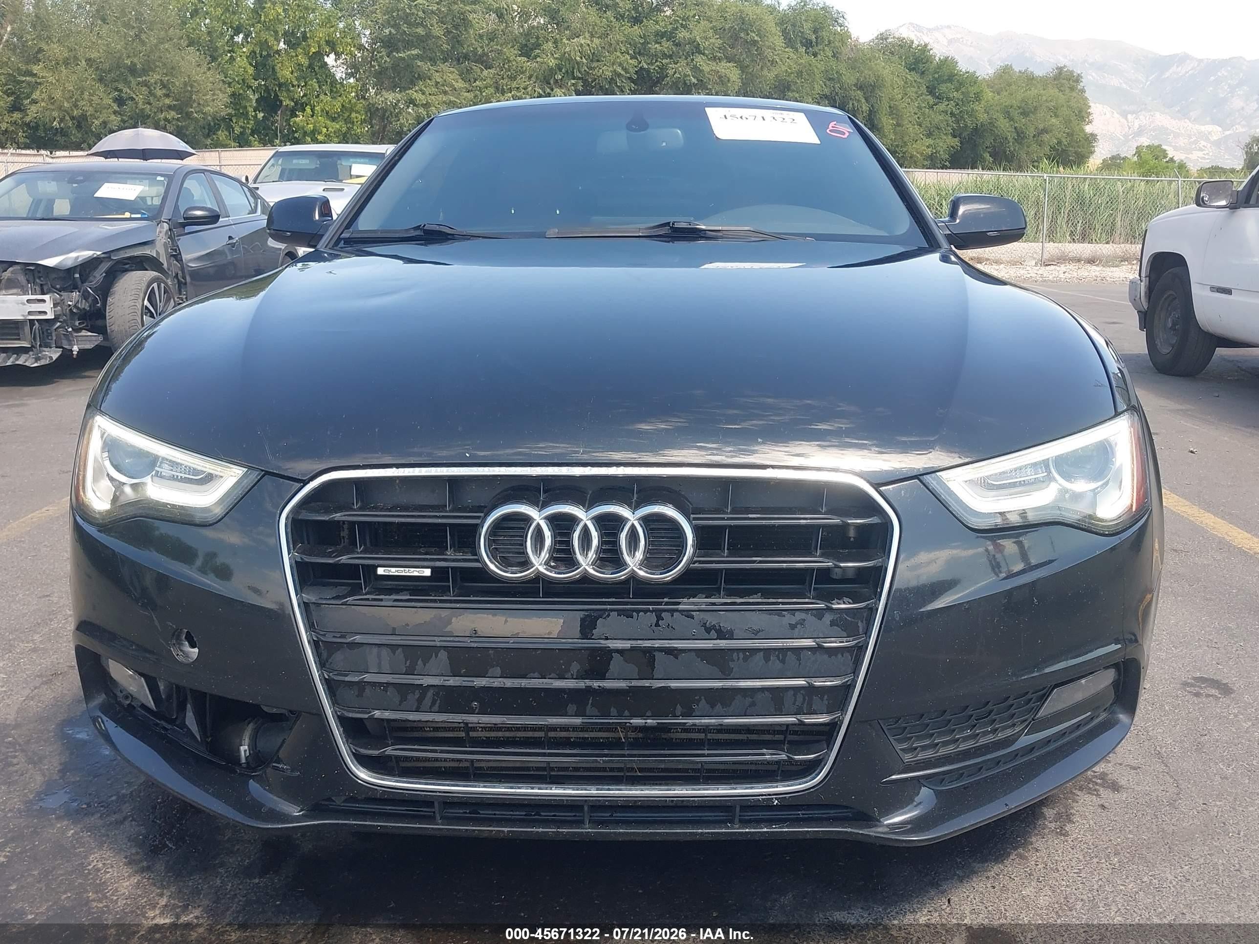 2014 Audi A5 2.0t Premium Black vin: WAULFAFR7EA011275