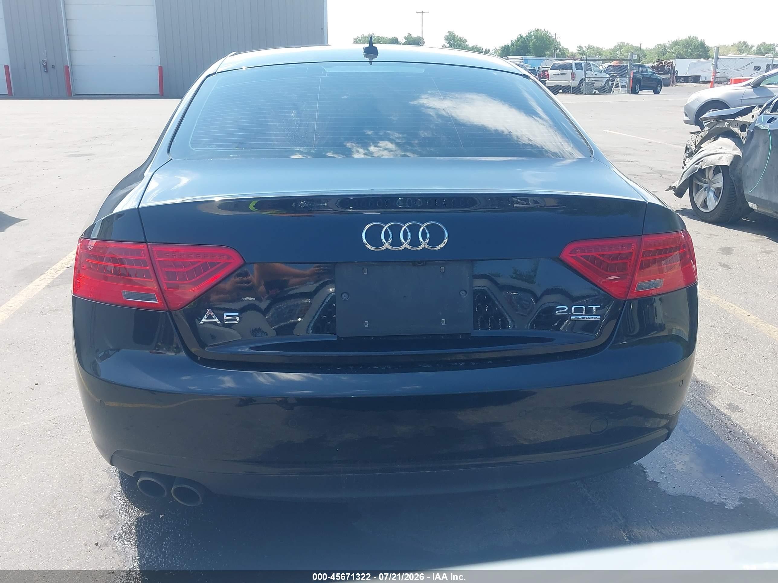 2014 Audi A5 2.0t Premium Black vin: WAULFAFR7EA011275