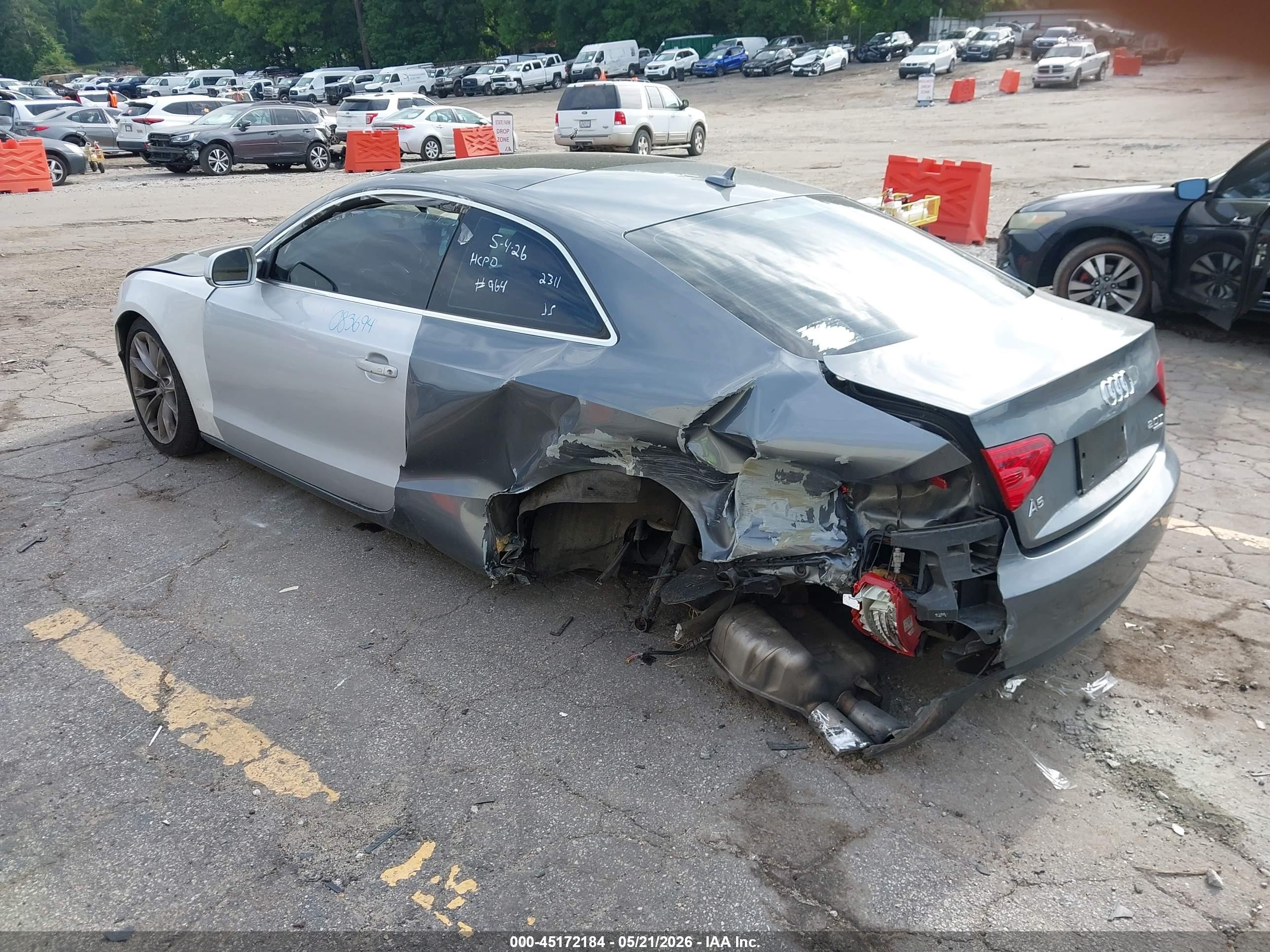 2013 Audi A5 2.0t Premium Gray vin: WAULFAFR8DA002311