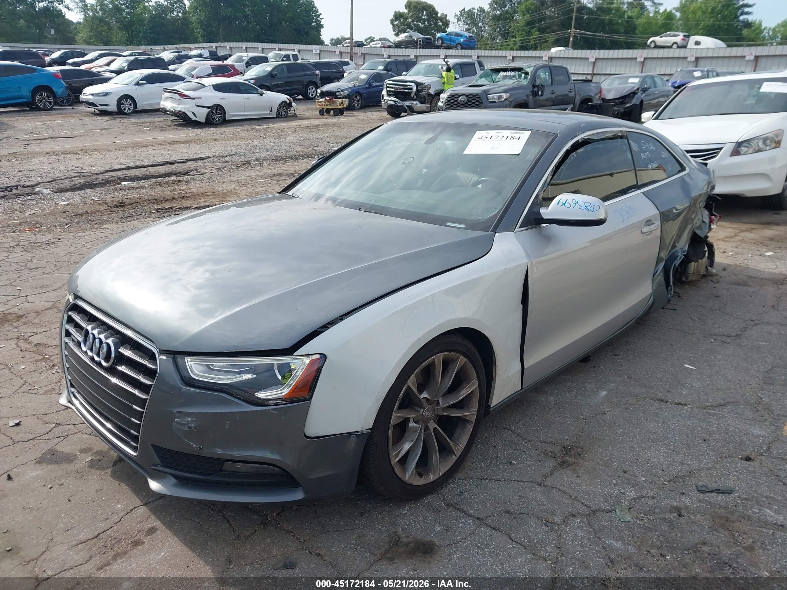 2013 Audi A5 2.0t Premium Gray vin: WAULFAFR8DA002311