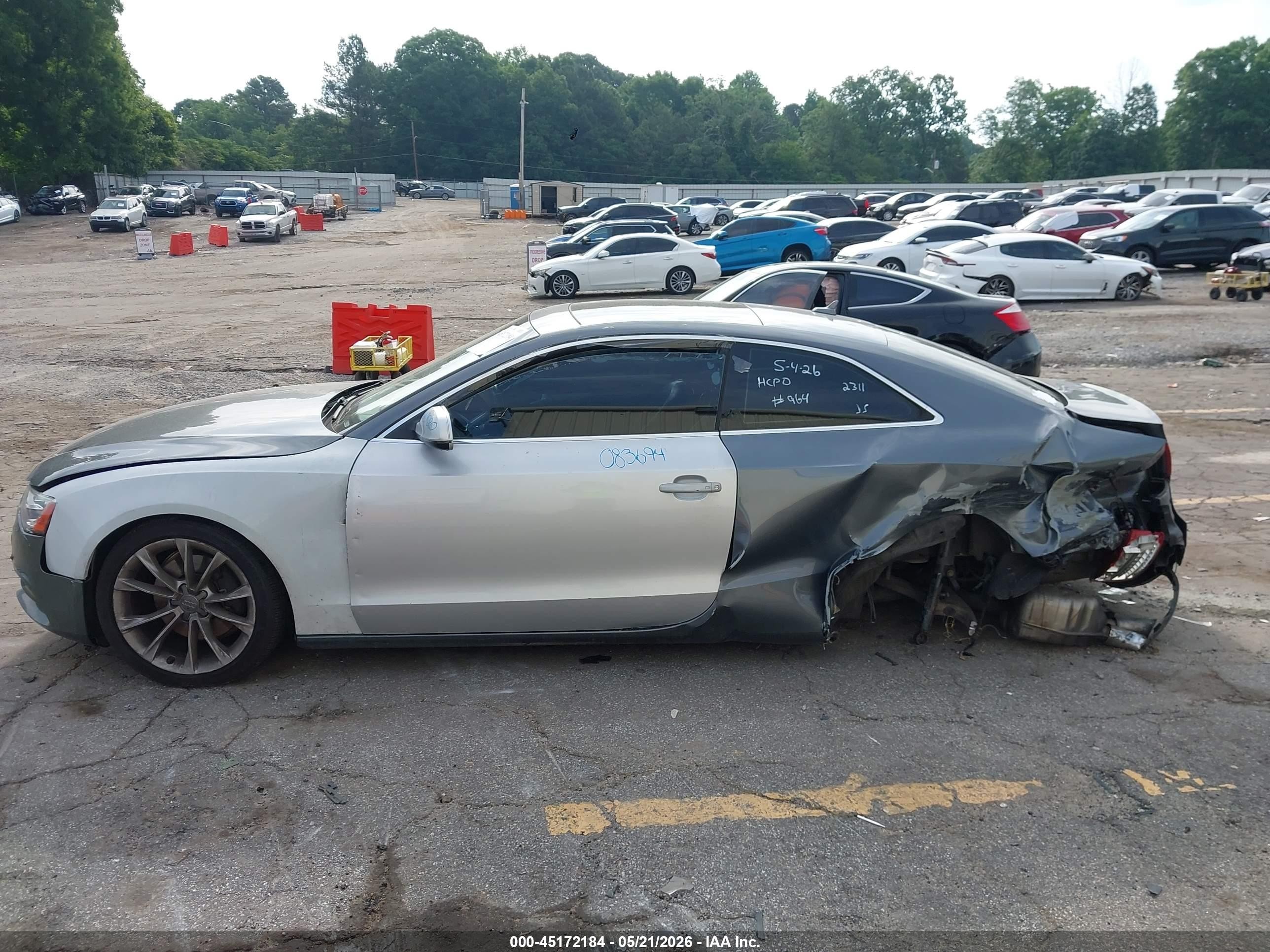 2013 Audi A5 2.0t Premium Gray vin: WAULFAFR8DA002311