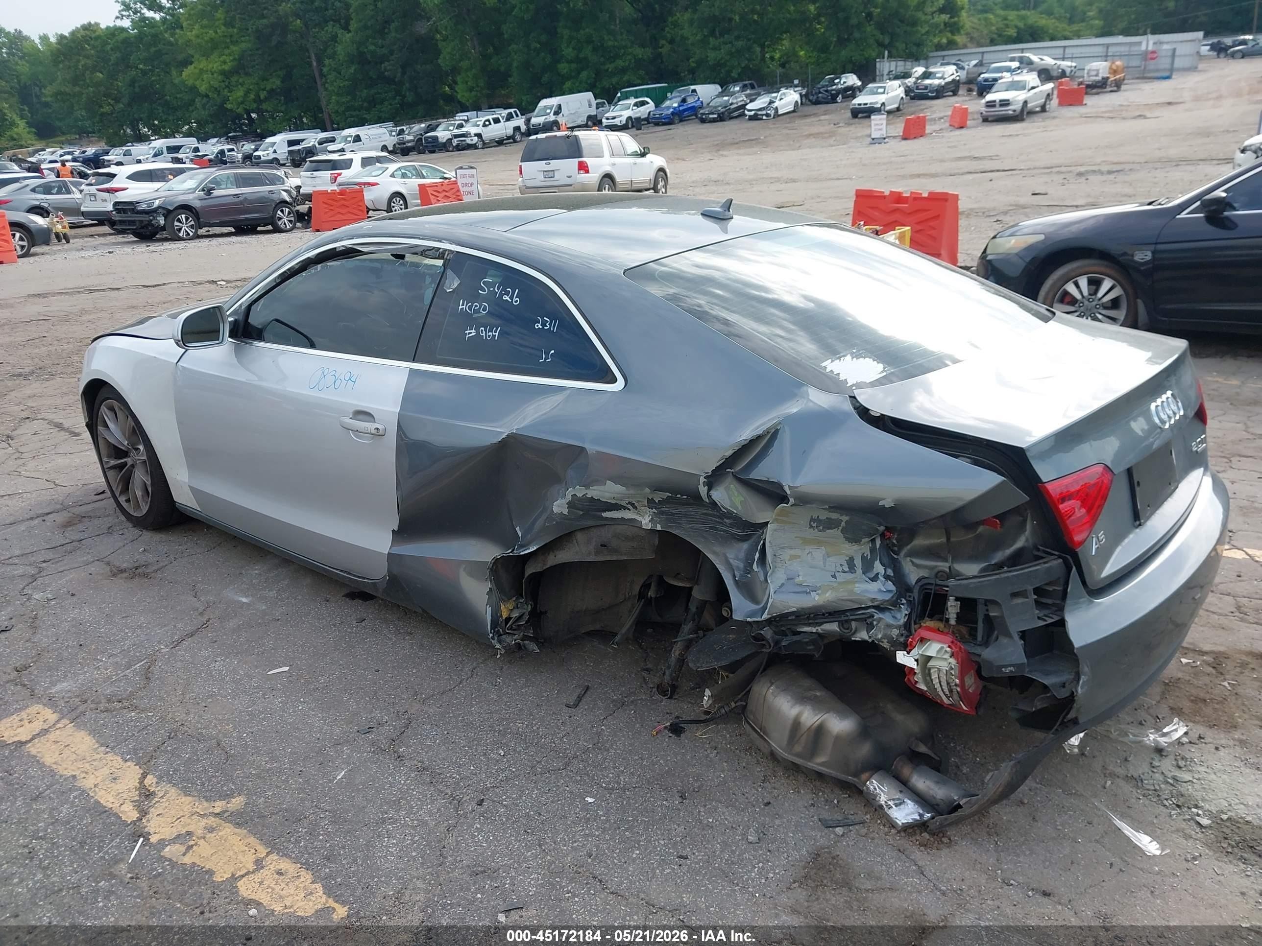2013 Audi A5 2.0t Premium Gray vin: WAULFAFR8DA002311
