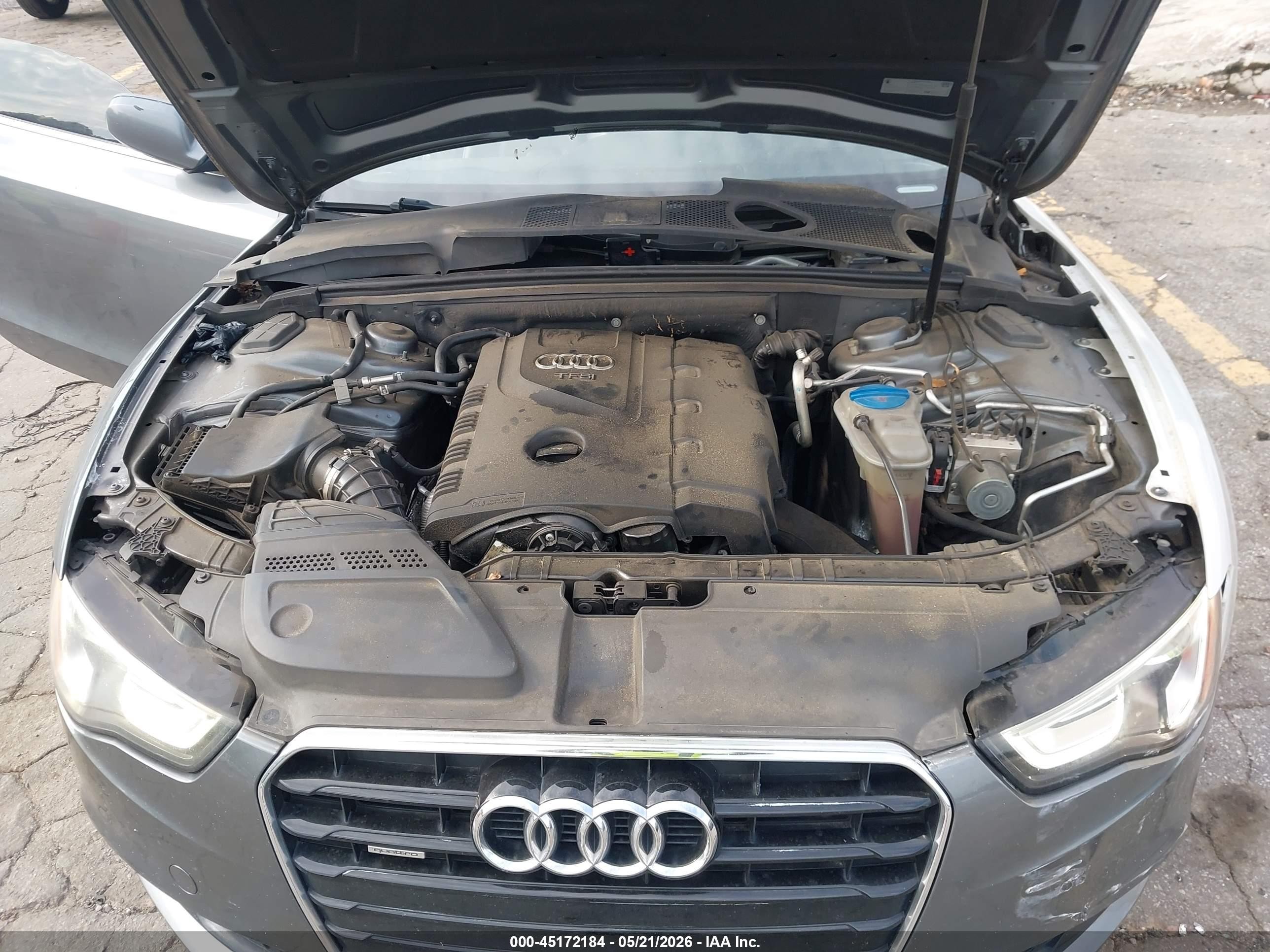 2013 Audi A5 2.0t Premium Gray vin: WAULFAFR8DA002311