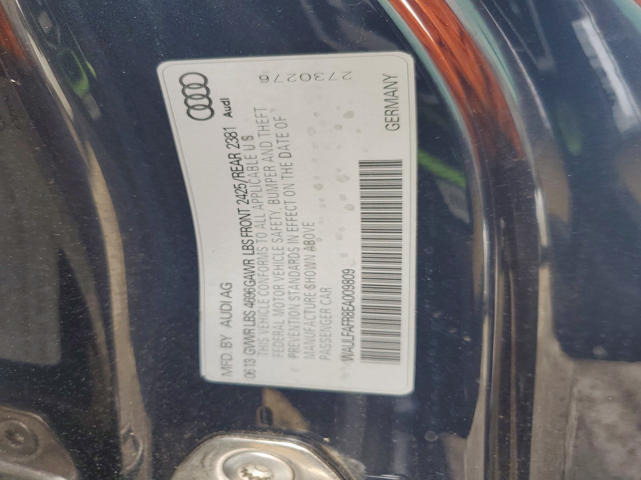 2014 Audi A5 Premium Plus Charcoal vin: WAULFAFR8EA009809