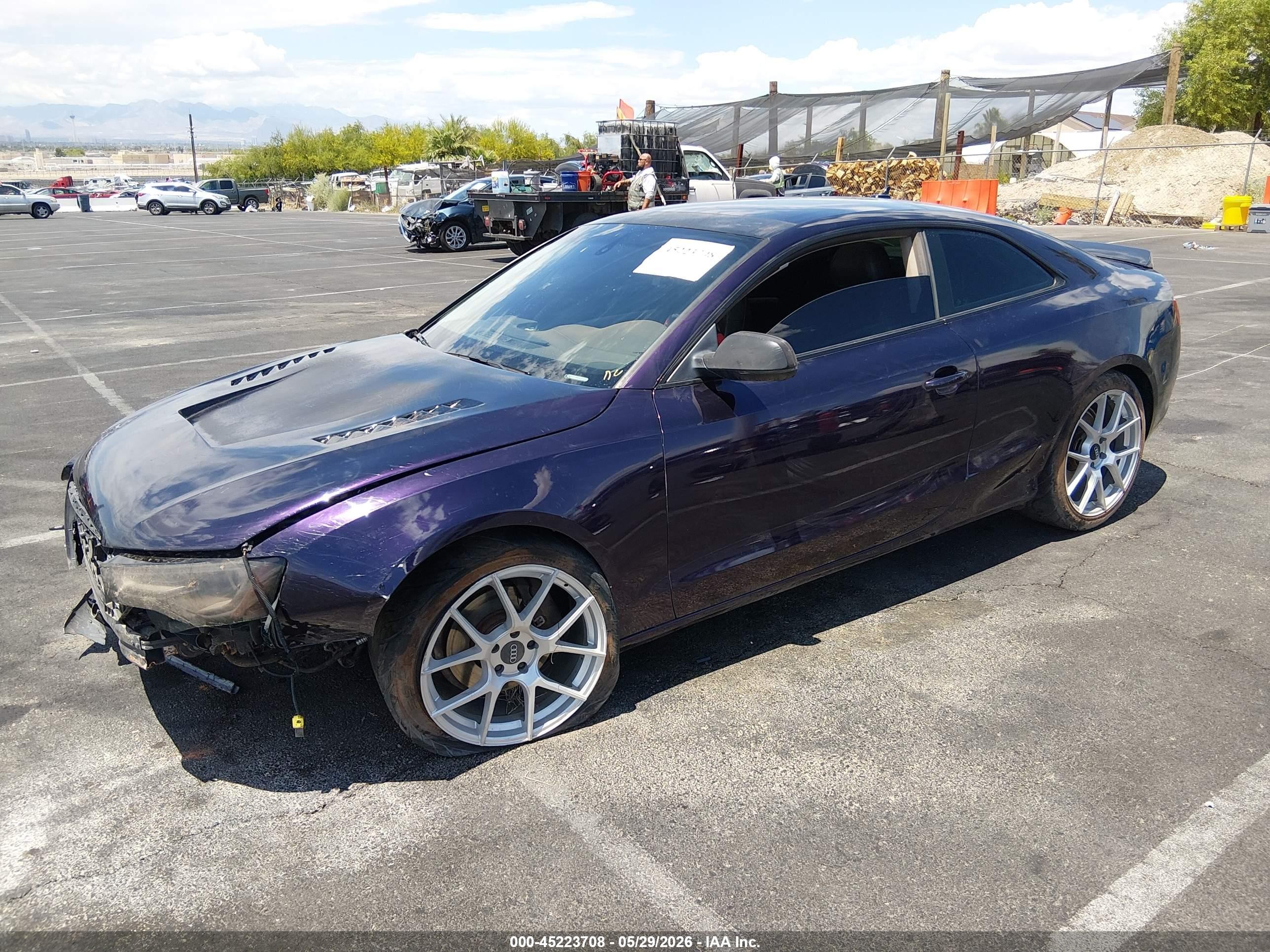 2013 Audi A5 2.0t Premium Purple vin: WAULFAFRXDA037593