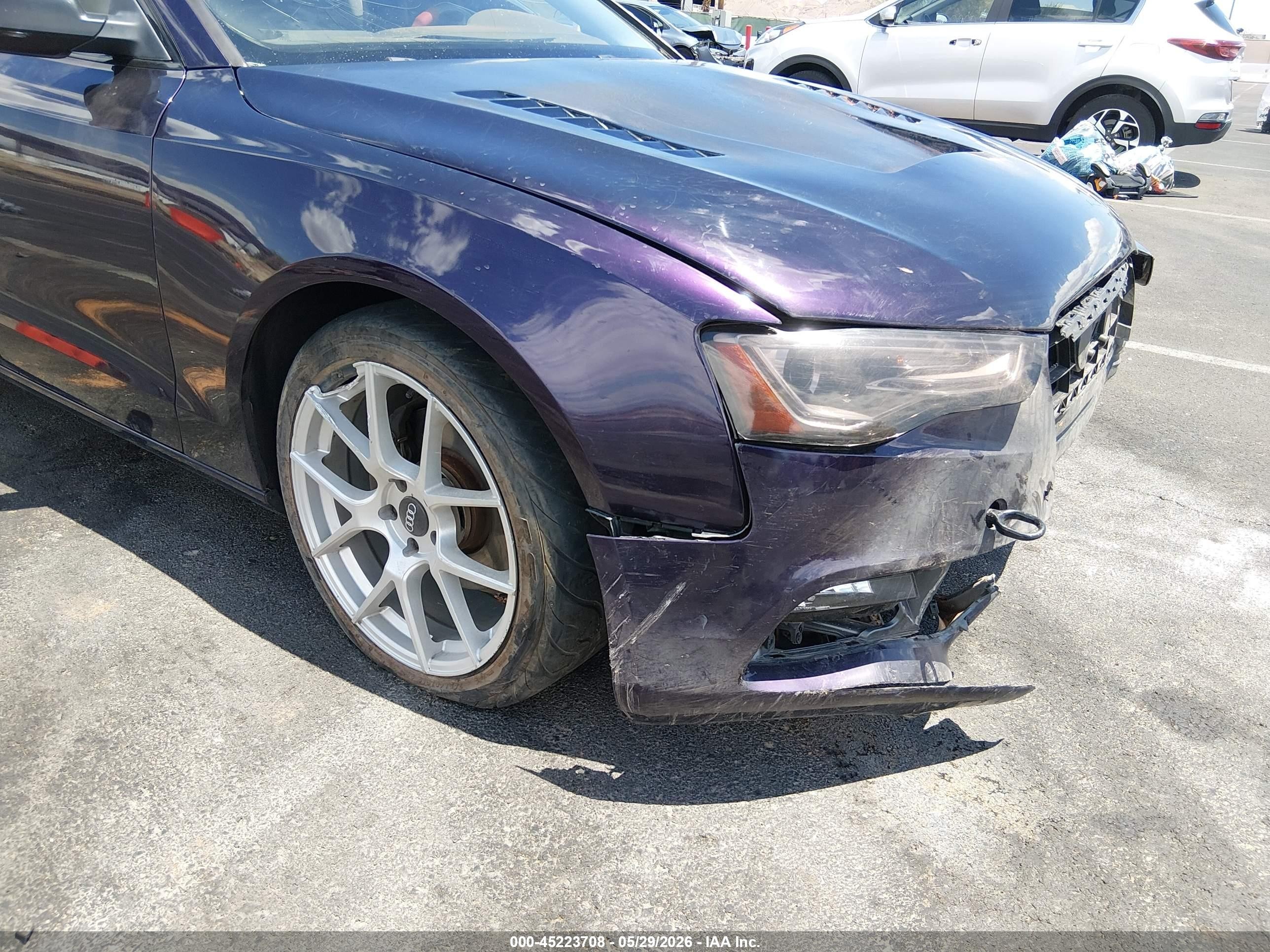 2013 Audi A5 2.0t Premium Purple vin: WAULFAFRXDA037593