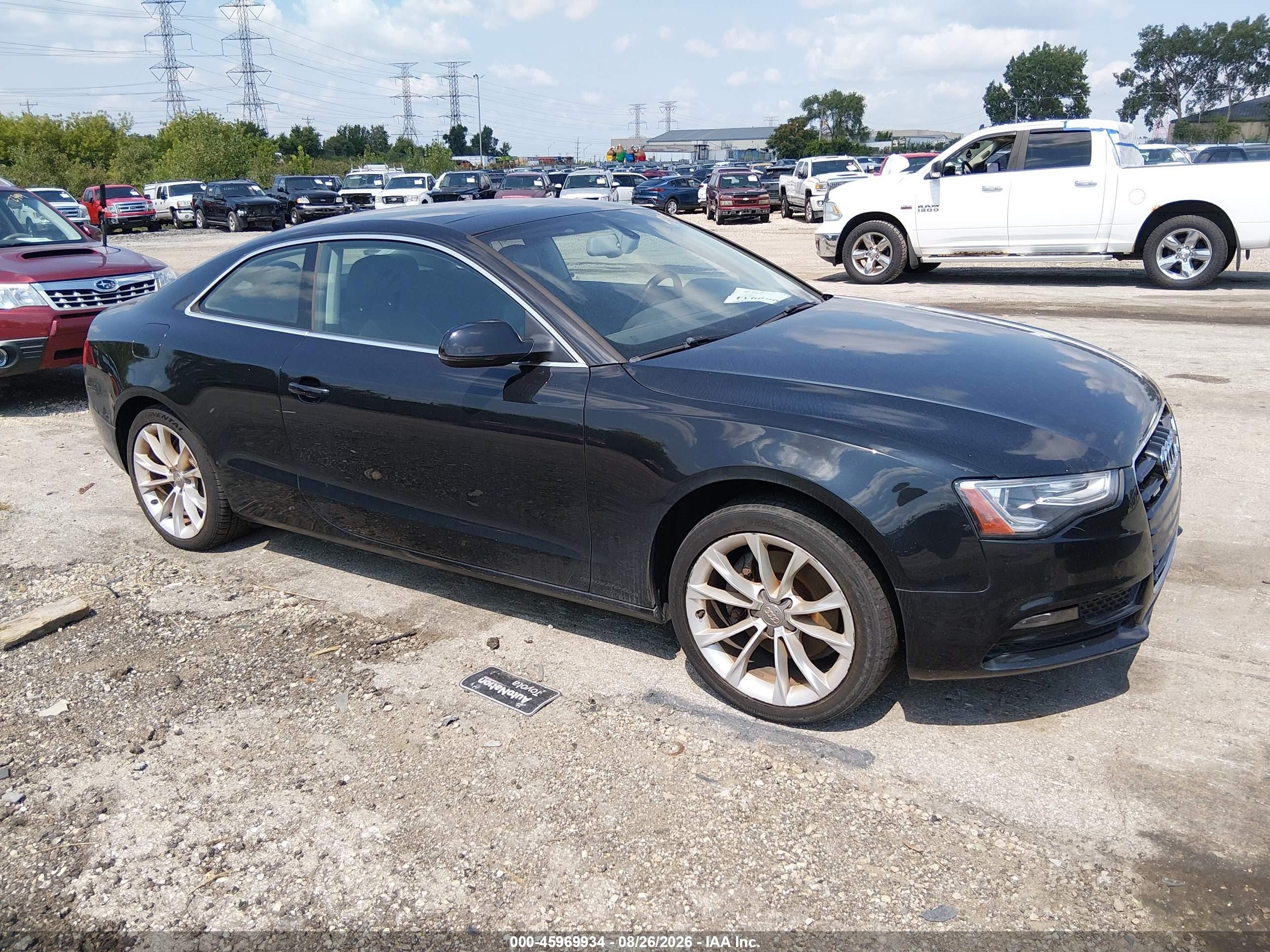 2013 Audi A5 2.0t Premium Black vin: WAULFAFRXDA080508