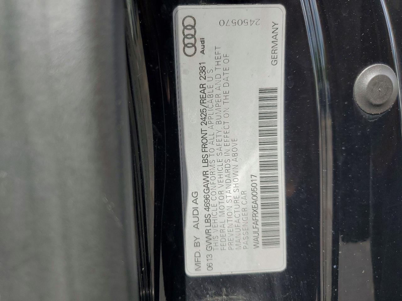 2014 Audi A5 Premium Plus Black vin: WAULFAFRXEA005017