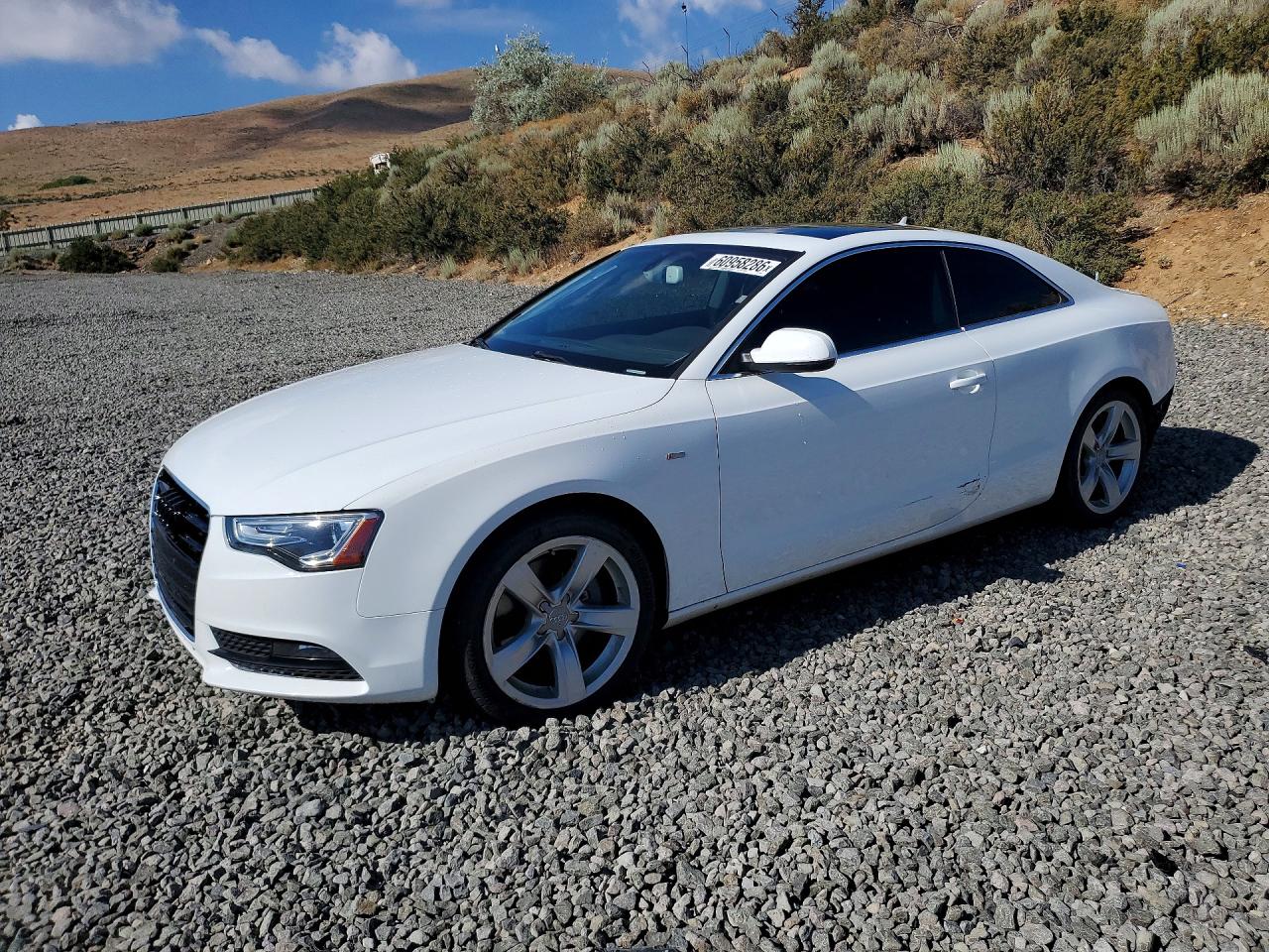2014 Audi A5 Premium Plus White vin: WAULFAFRXEA010413