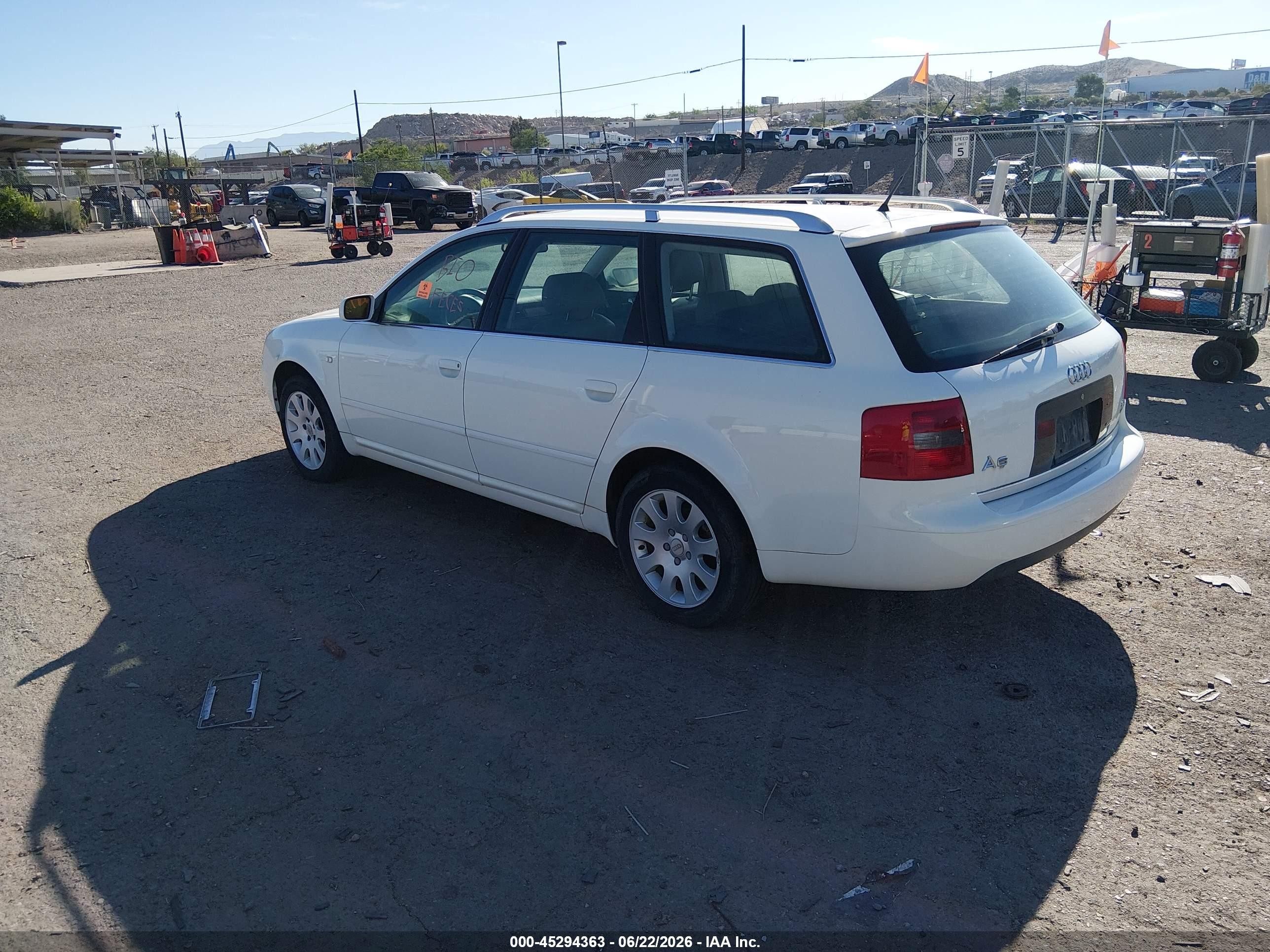 2000 Audi A6 Avant White vin: WAULH54B1YN114387