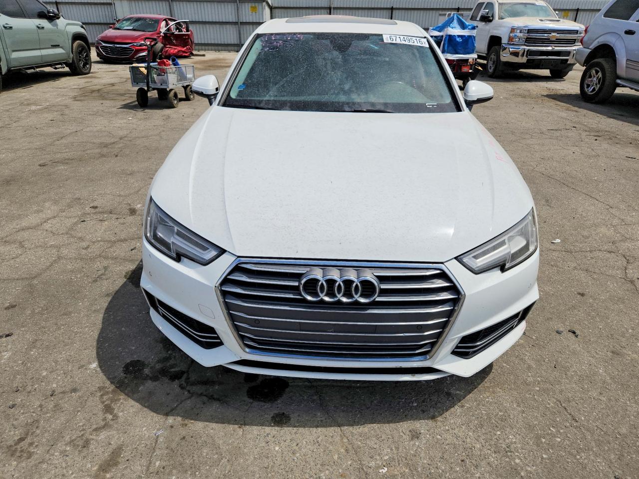 2018 Audi A4 Premium Plus White vin: WAULMAF47JA093741