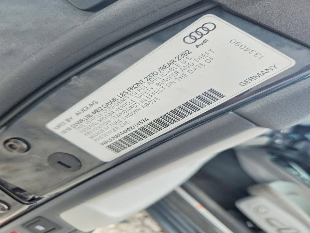 2017 Audi A4 Premium Plus Gray vin: WAULNAF44HN014574