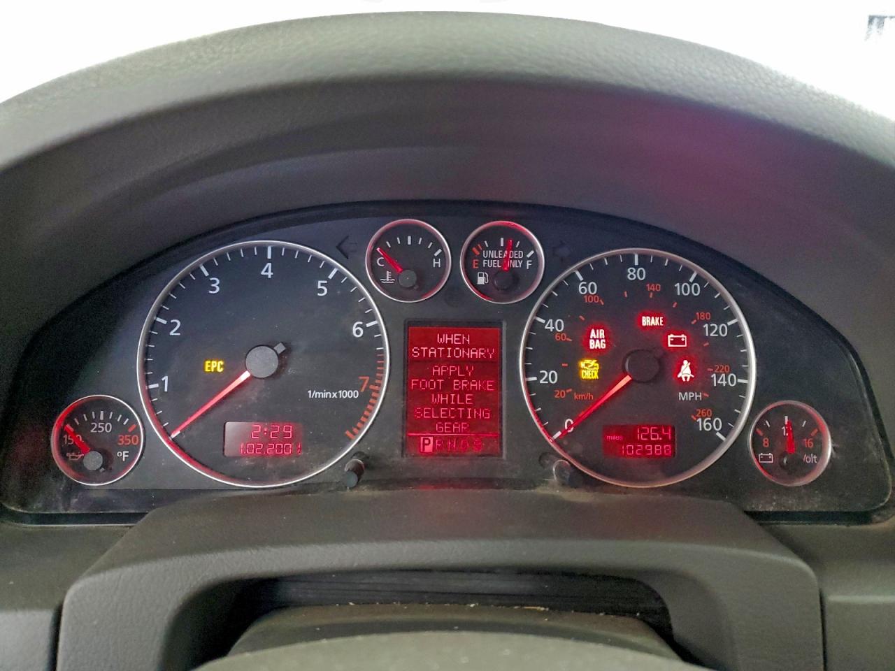 2002 Audi A6 3.0 Quattro Silver vin: WAULT54B32N076361