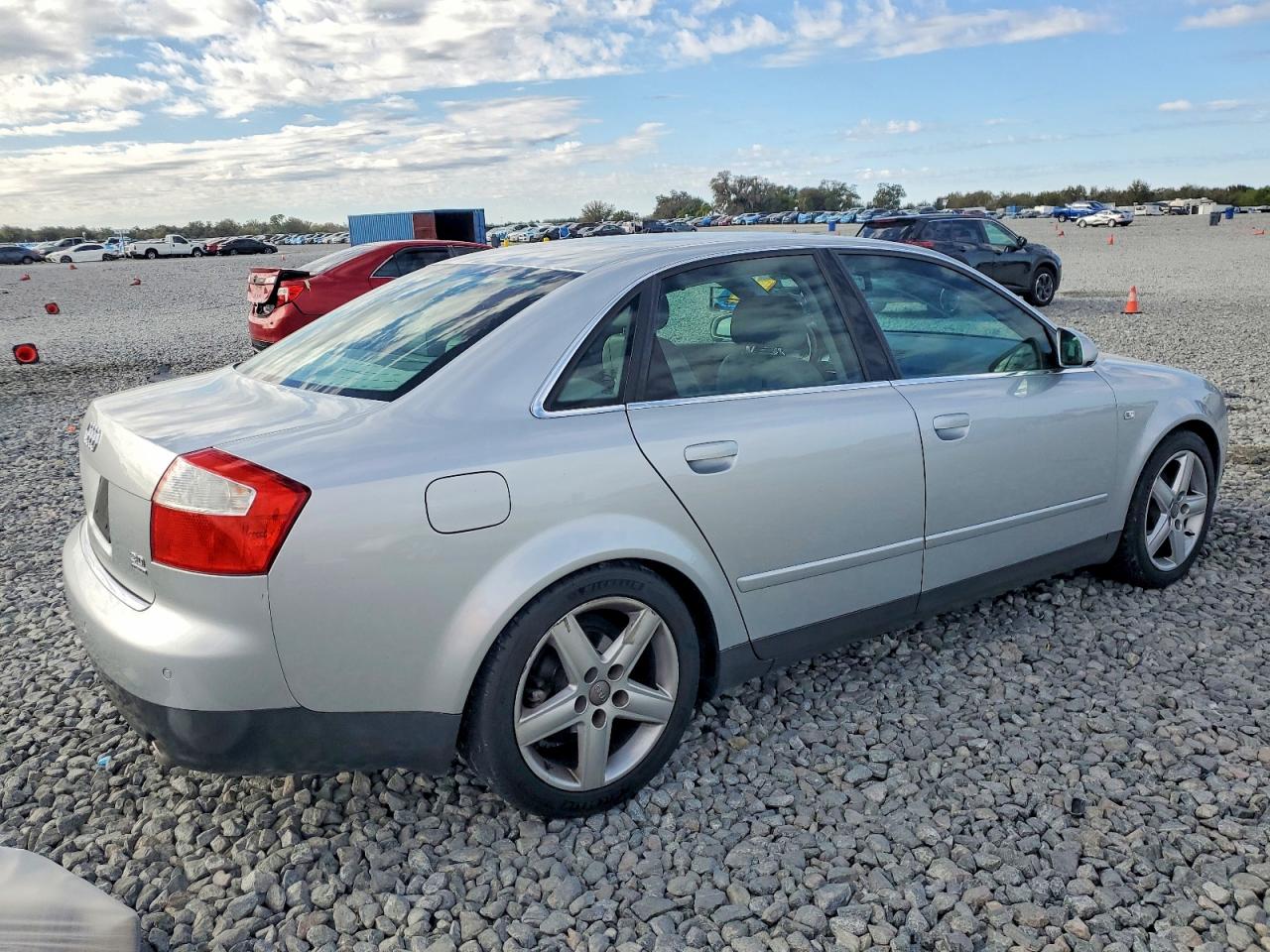 2002 Audi A4 3.0 Quattro Silver vin: WAULT58E52A144347