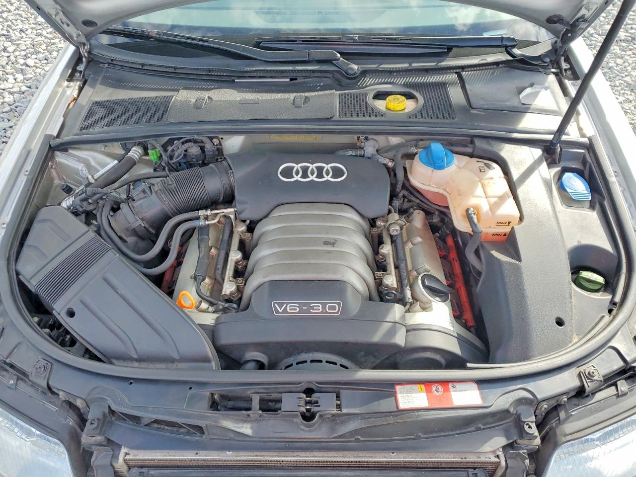 2002 Audi A4 3.0 Quattro Silver vin: WAULT58E52A144347