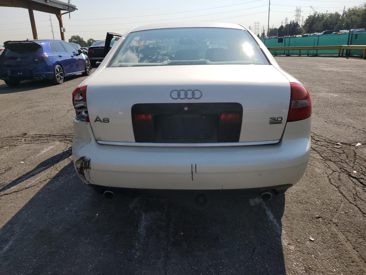2002 Audi A6 3.0 Quattro White vin: WAULT64B02N136683